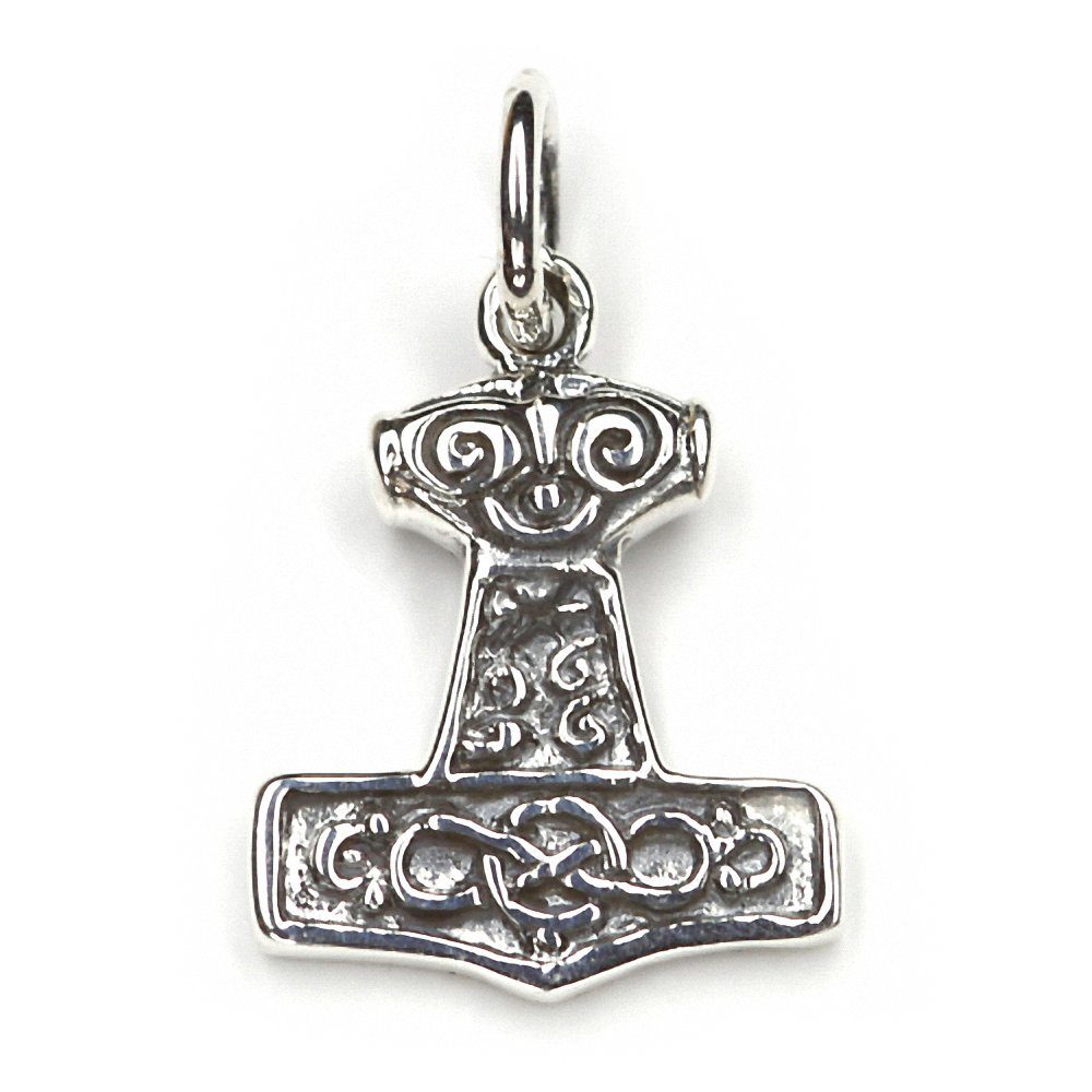 Kettenanhänger Kettenanhänger Thors Hammer 925 Silber Oxidiert 1
