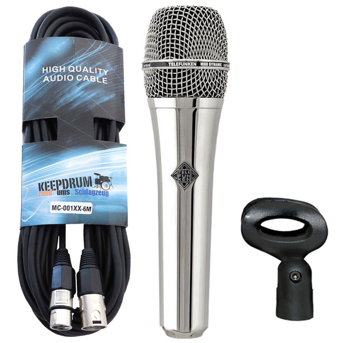 Mikrofon Telefunken M80 Chrome Mikrofon mit XLR-Kabel