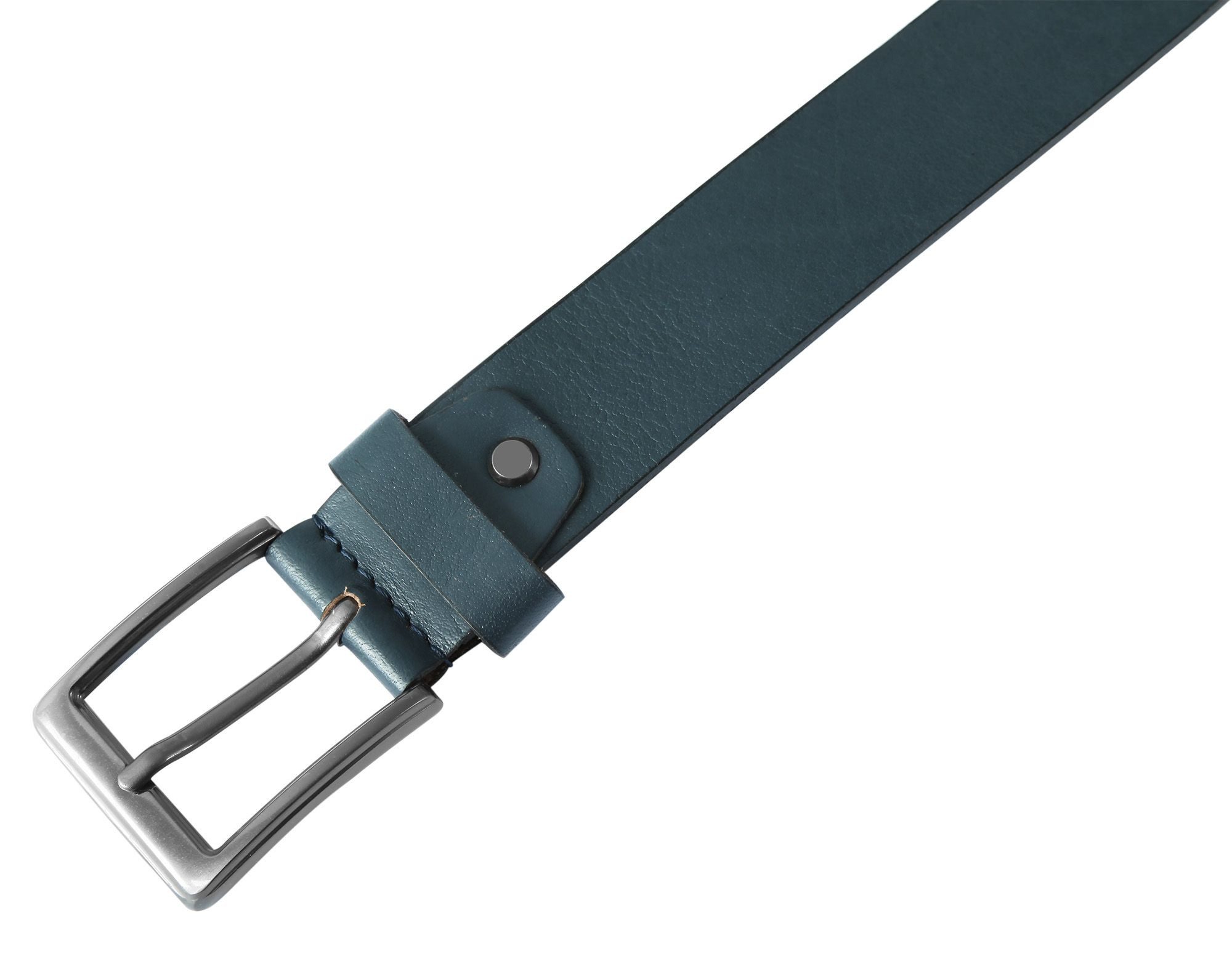 Leonardo Verrelli Ledergürtel hochwertiges Echtleder, kürzbar, grau, 90 cm - 140 cm