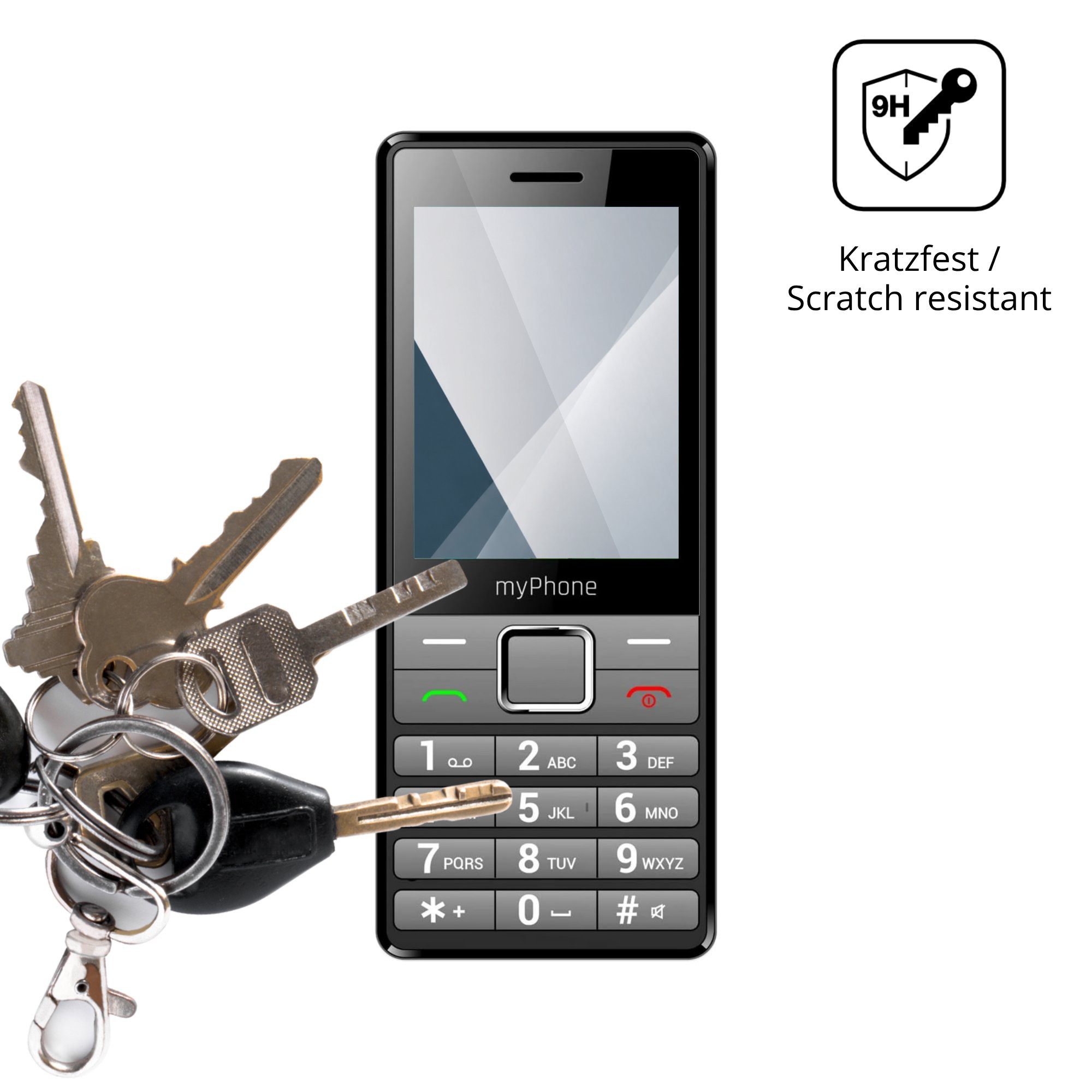 dipos Displayschutzfolie Schutzfolie für MP myPhone 7340 LTE, 2 Stück, Displayschutz Schutz Folie Made in Germany