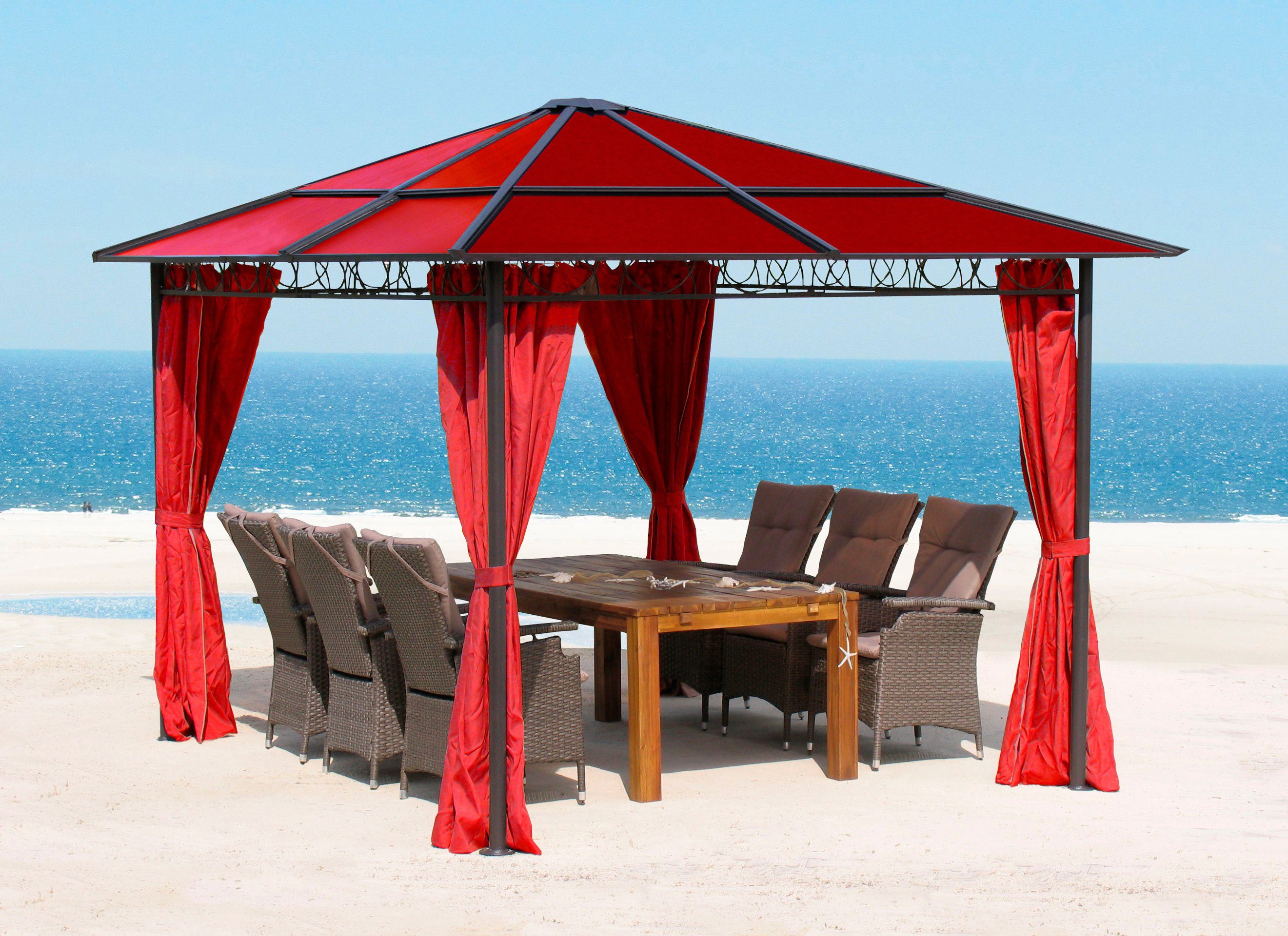 GRASEKAMP Pavillon mit Seitenteilen »Hardtop«, BxL 300x300 cm online