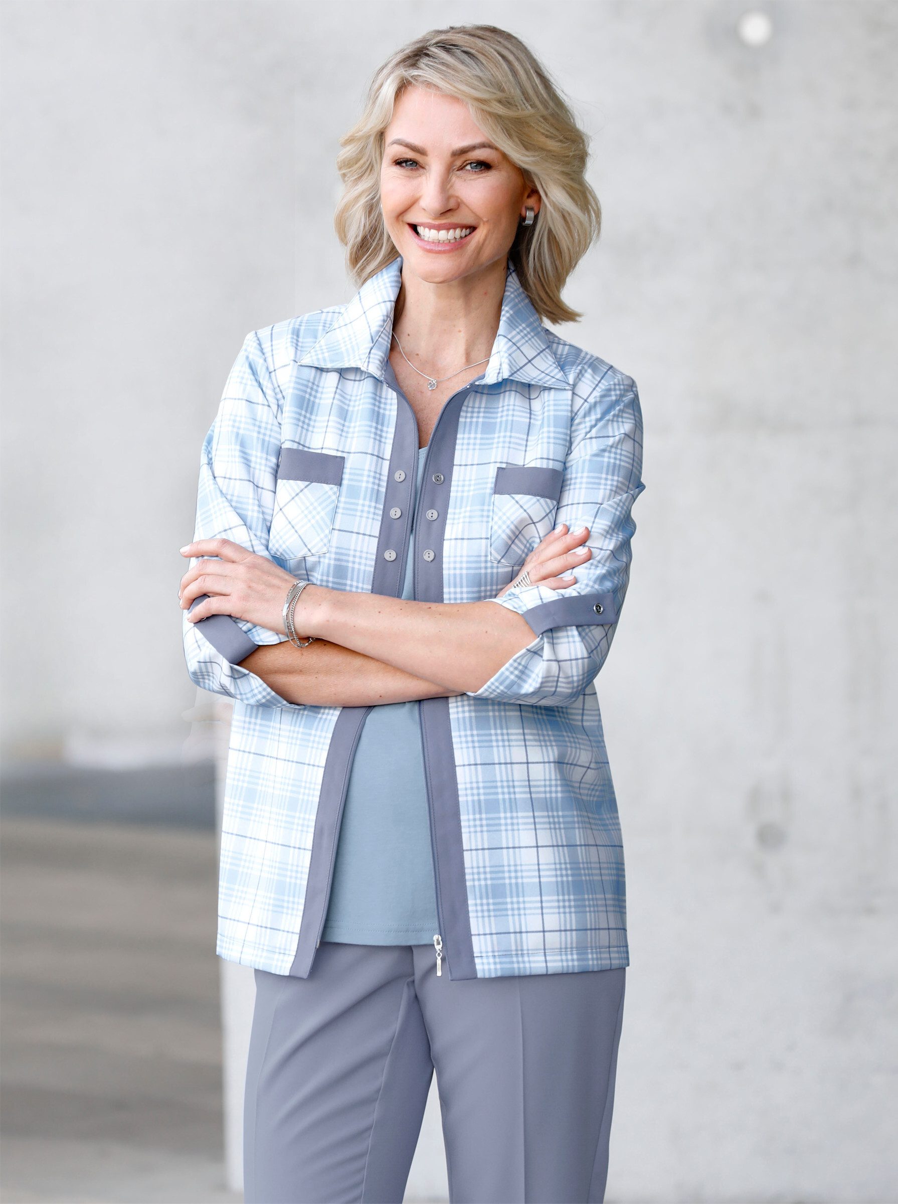 Witt Blusenblazer Blusenjacke 3/4-Arm