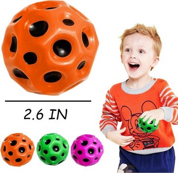 SOTOR Spielball (Astro Jump Ball Hohe Springender Gummiball Space Ball spielzeug, Ball Toy for Kids Party ein Knallendes Geräusch Mini Bouncing (6PC)