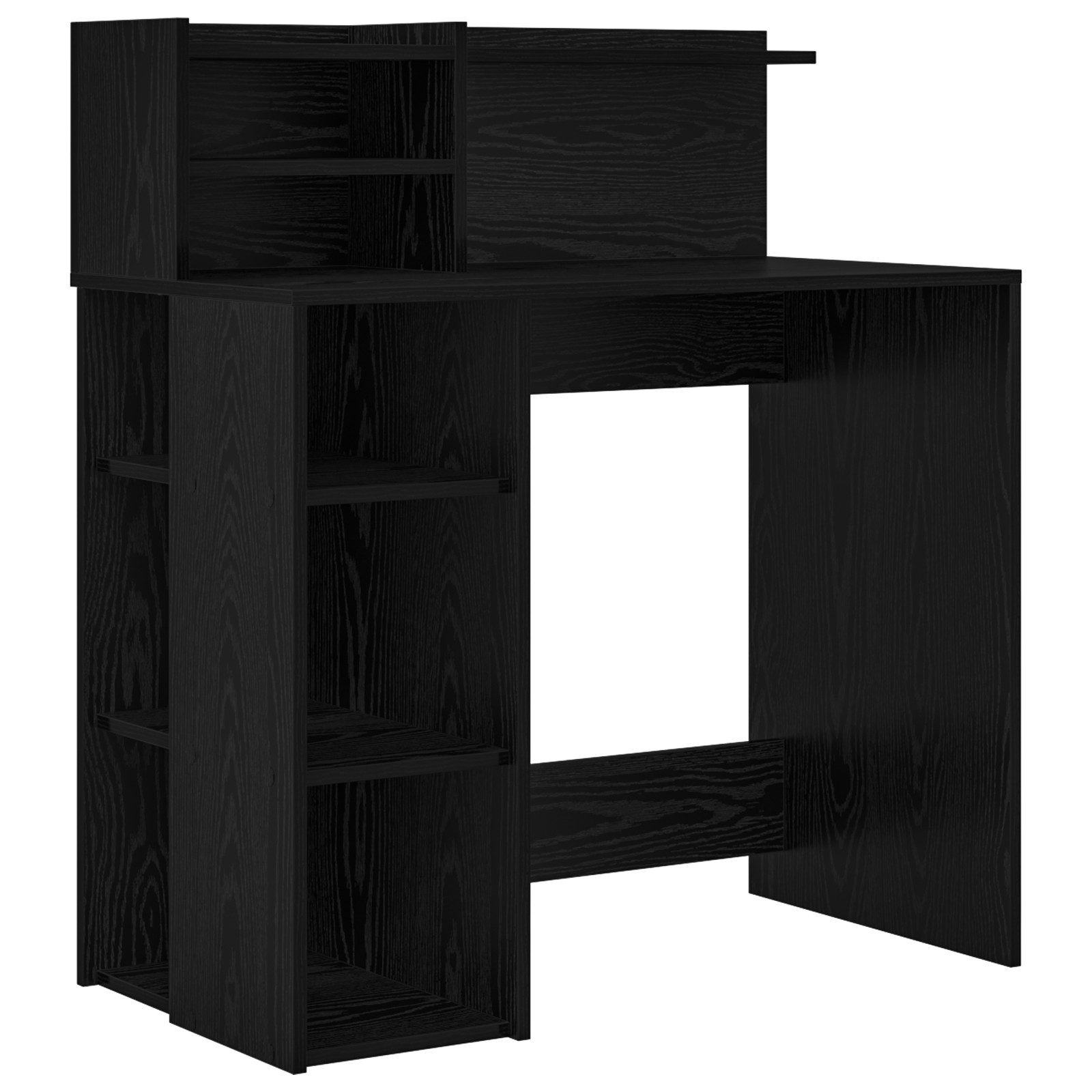 vidaXL Schreibtisch Schreibtisch mit Stauraum Schwarz günstig online kaufen