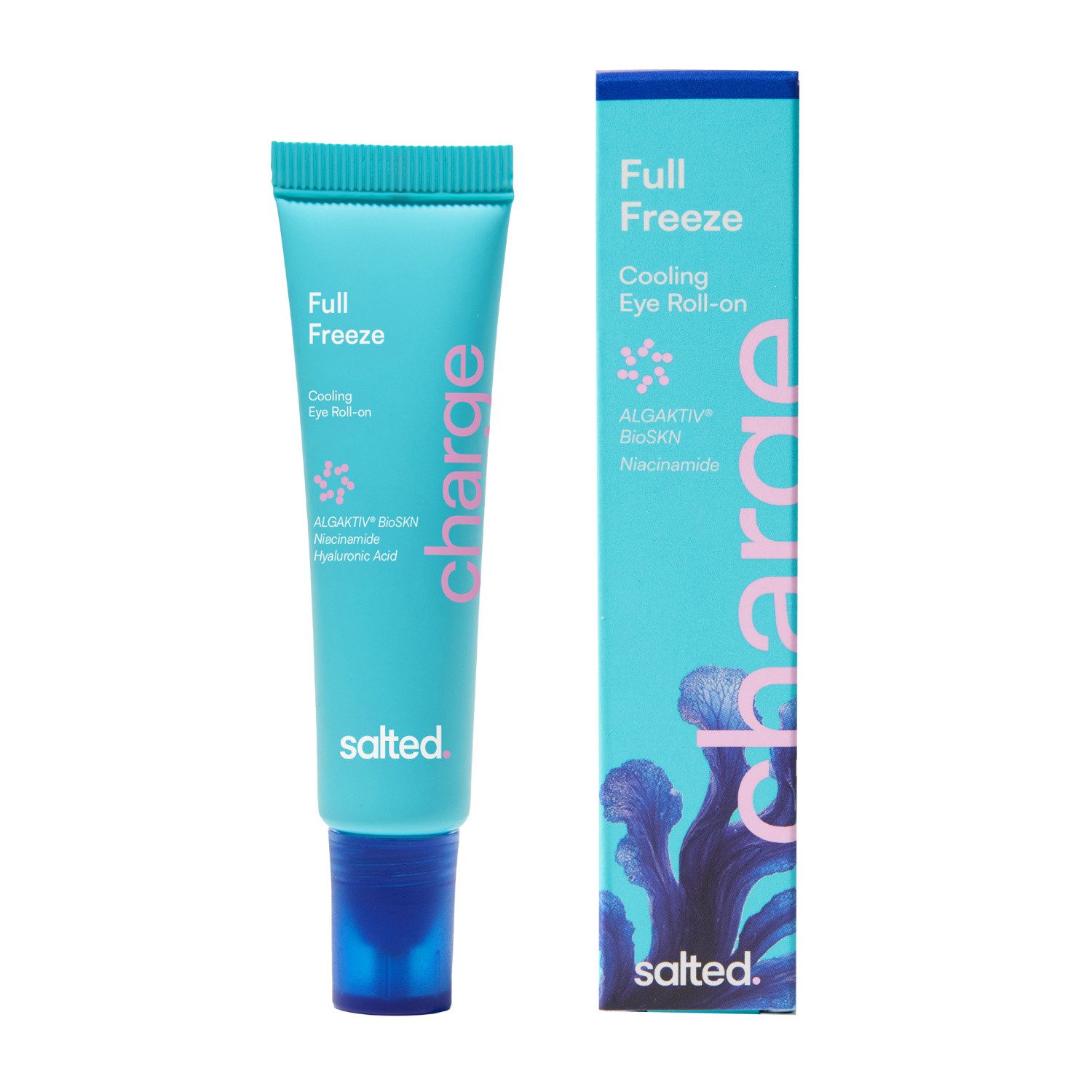 salted. Augen-Roll-on Kühlender Augen Roll-On Full Freeze, Kühlender Roll-On mit Niacinamid und ALGAKTIVBioSKN.