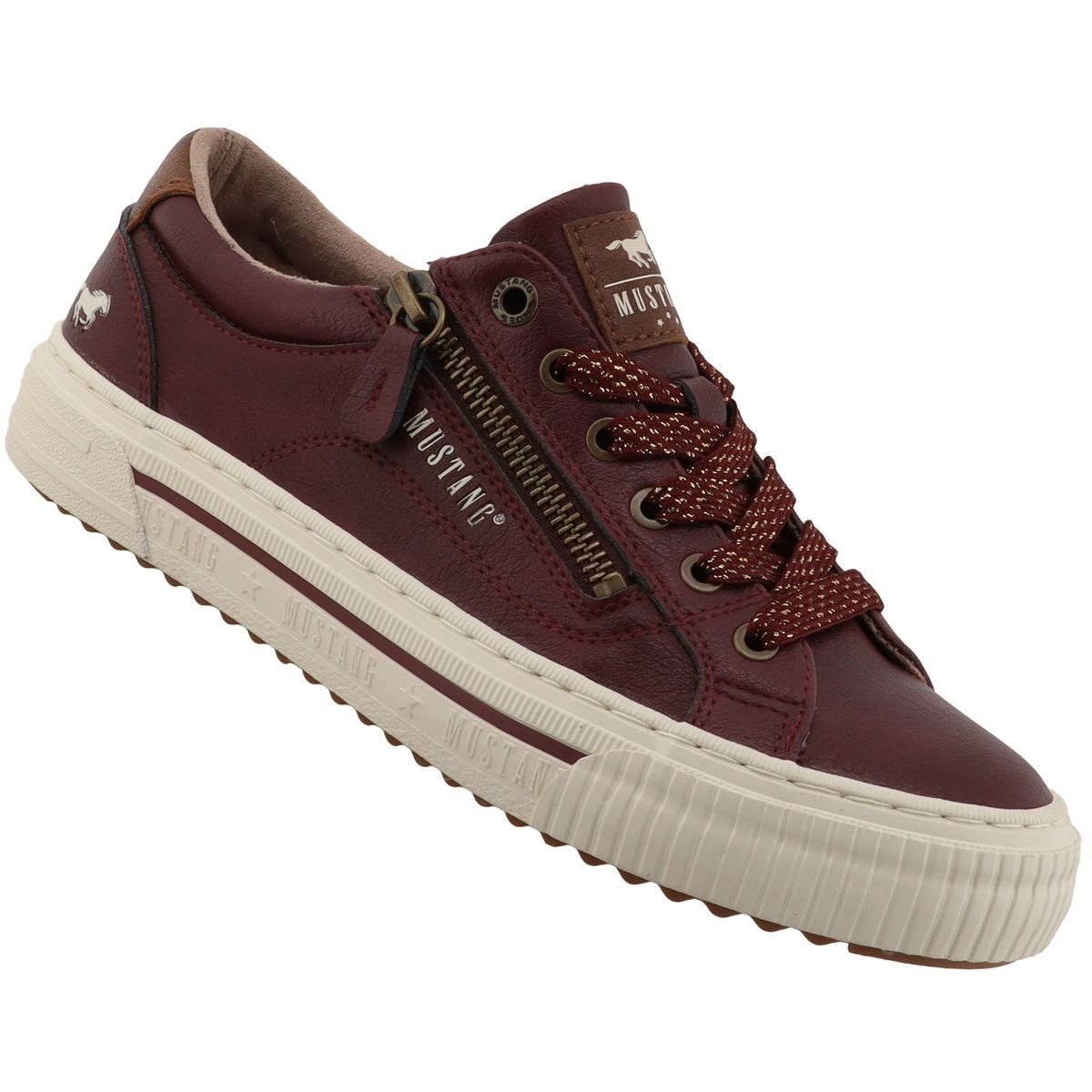 Mustang Shoes 15M0112011-bordo Sneaker Lässiger Low-Sneaker mit praktischem Reißverschluss