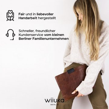 wiiuka Laptop-Hülle sliiv SNAP MacBook Pro 16“ Tasche Leder, Tasche Handgefertigt - Echt Leder, Premium Qualität