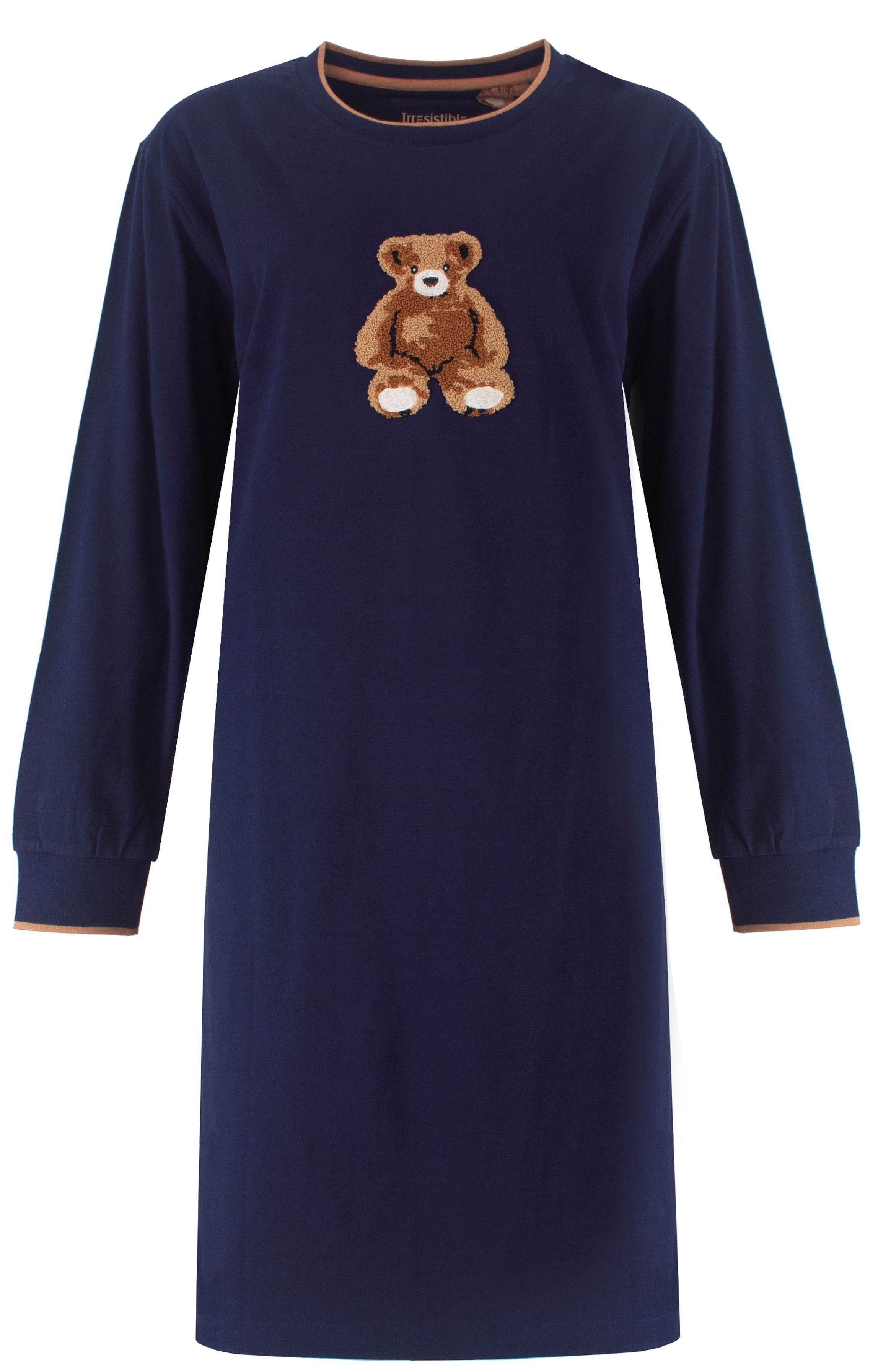 Irresistible Nachthemd Damen Schlafshirt Bärchen (1-tlg) Baumwolle