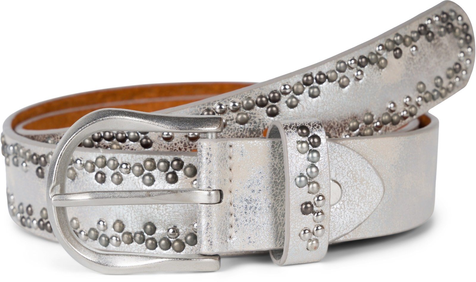 styleBREAKER Nietengürtel Gürtel mit kleinen Nieten (1-St)