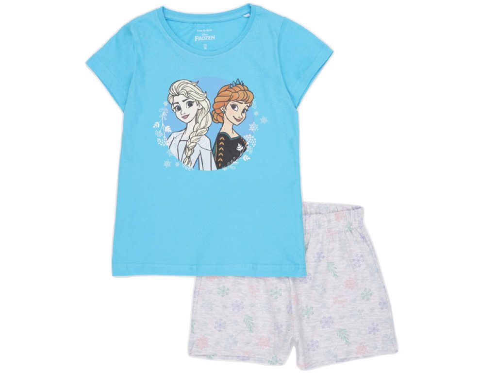 Disney Frozen Shorty kurzer Schlafanzug Pyjama Frozen - Die Eiskönigin Anna und Elsa