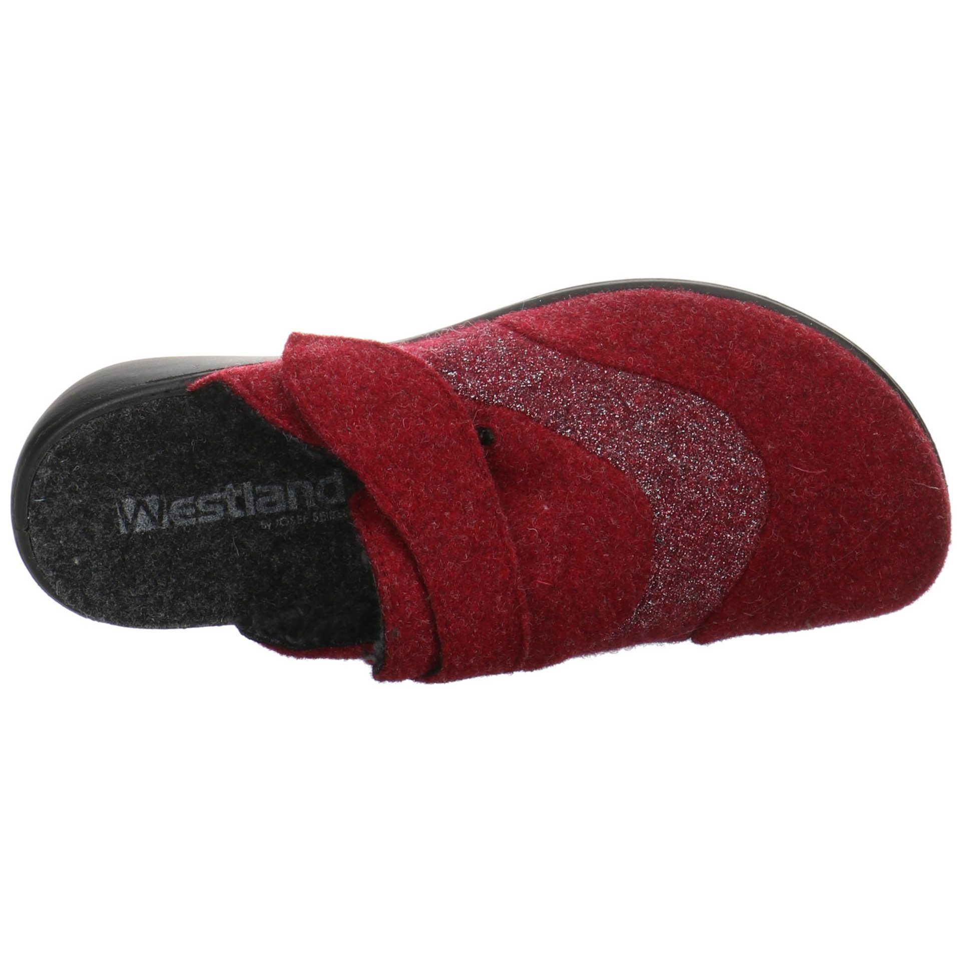 Hausschuh Hausschuhe 308 Westland Damen Korsika Hausschuh Slipper carmin Textil