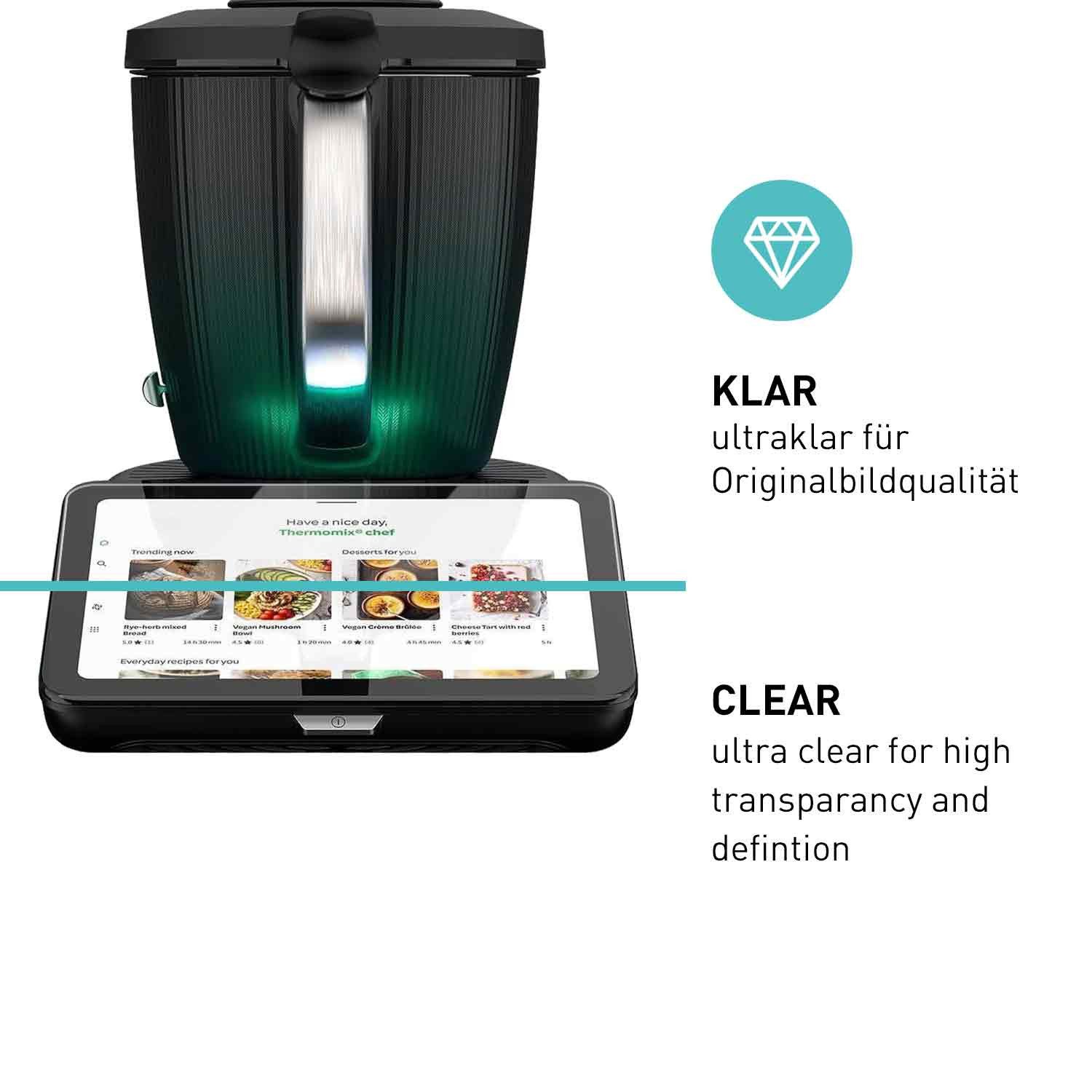 smartect Displayschutzglas Schutzglas Panzerfolie Klar für Thermomix TM7, Set, 2 Stück, Schutzfolie Glasschutz Bildschirm