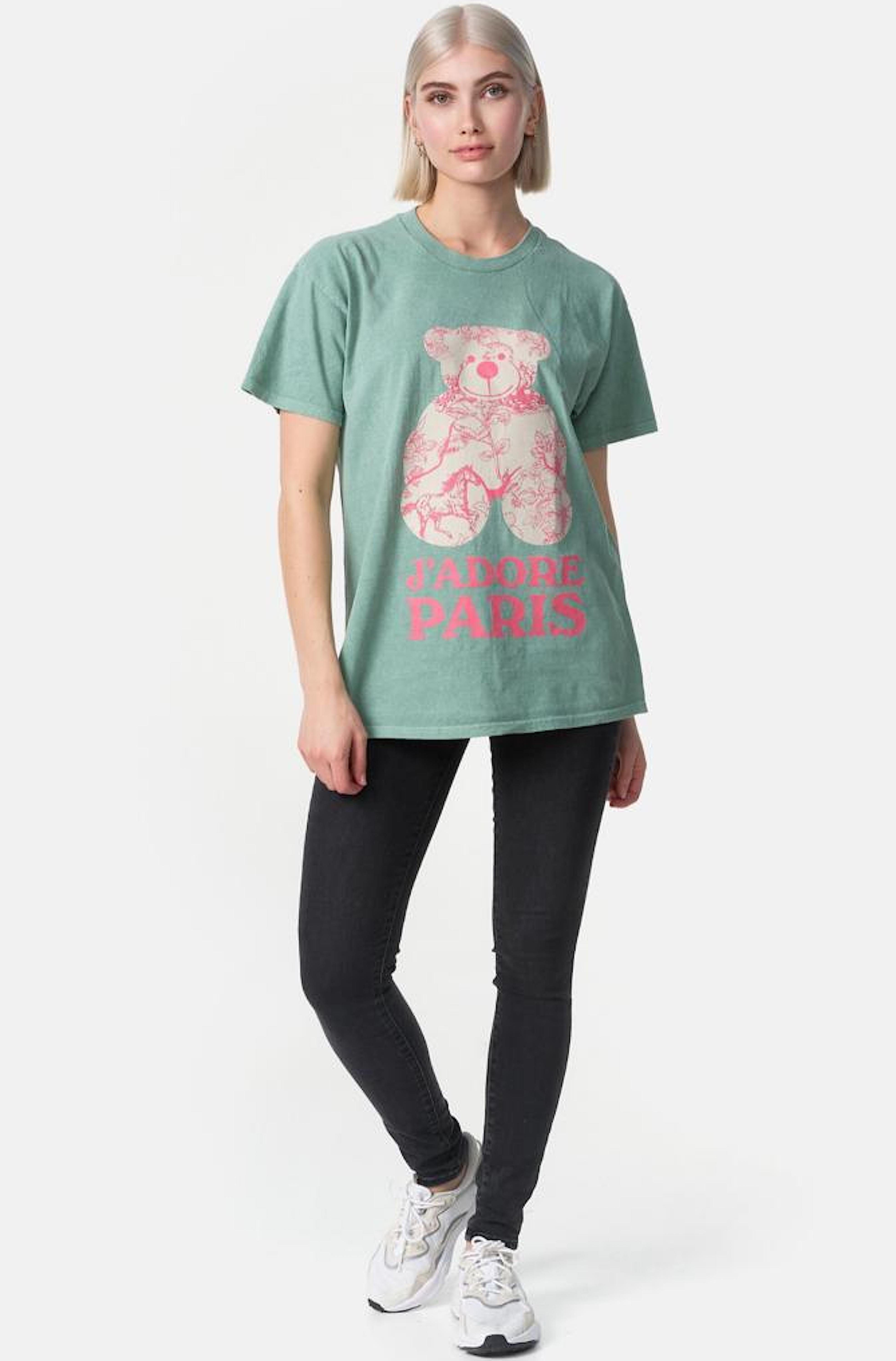 Worldclassca T-Shirt Worldclassca T-Shirt Teddy Paris Tee Sommer Oberteil Mint