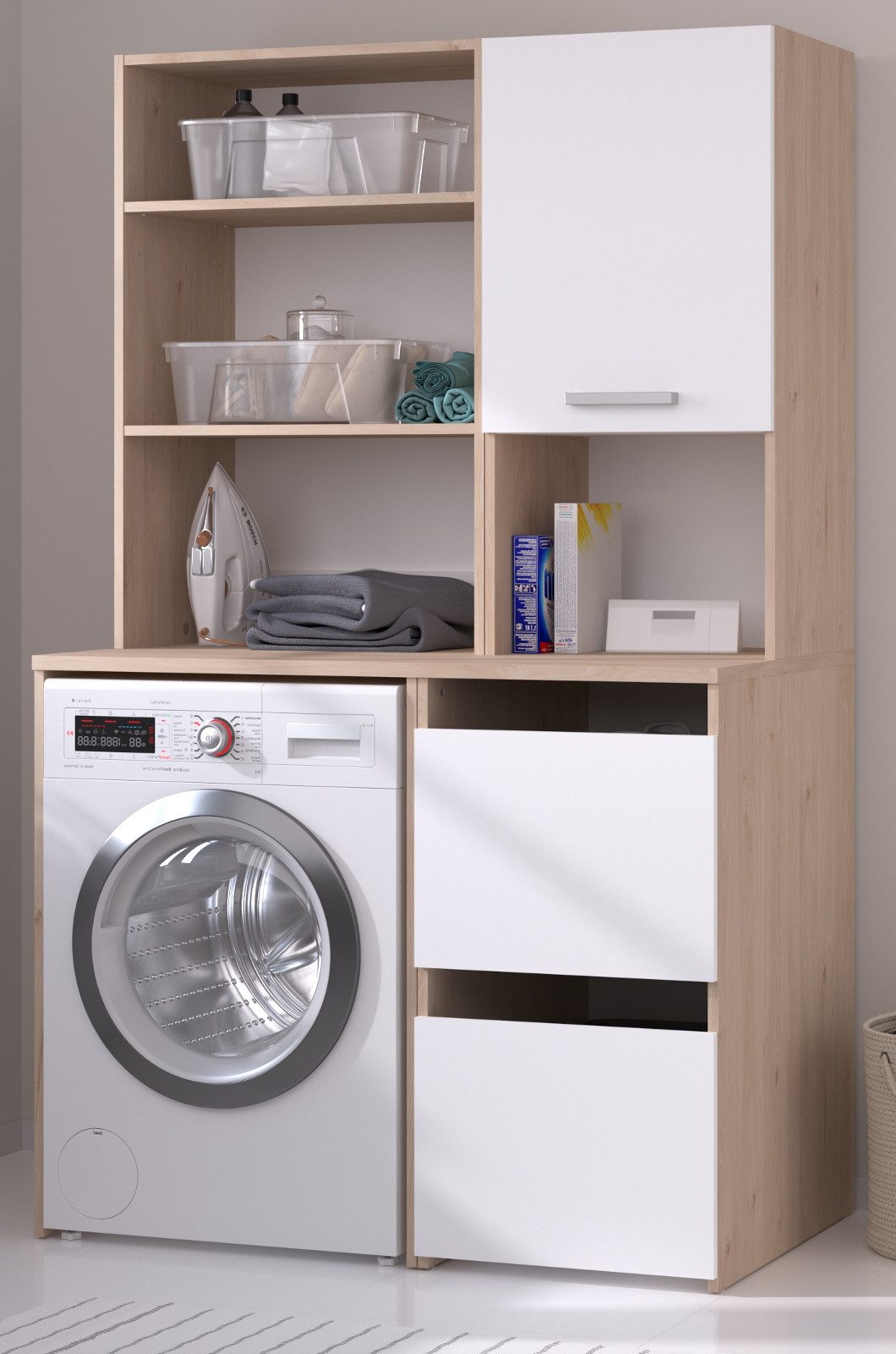 Parisot Waschmaschinenumbauschrank Laundry (Set mit Hochschrank, in weiß un günstig online kaufen