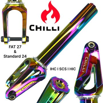Chilli Stuntscooter Chilli Pro Scooters FAT27+ 24 Stunt-Scooter Fork HIC + Headset rainbow