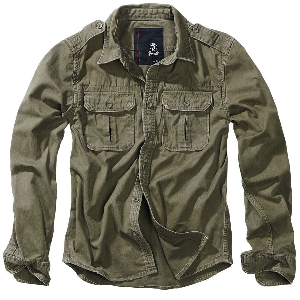 RennerXXL Funktionshemd Vintage Shirt Herren Cargo Hemd Langarm Übergröße