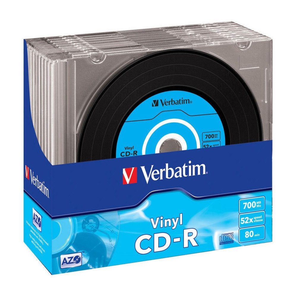 Verbatim CD-Rohling Verbatim CD-R AZO 52x 700MB (10er Slim Case) Rohlinge.