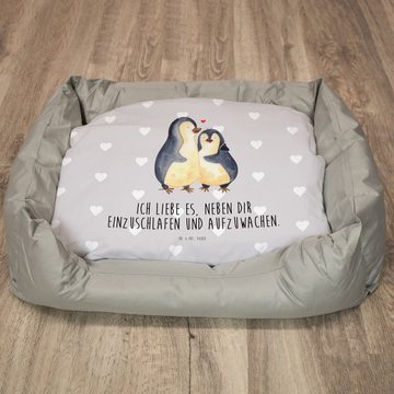 Mr. & Mrs. Panda Tierbett Pinguine Einschlafen - Grau Pastell - Geschenk, Geschenk für Partner, Design & Komfort