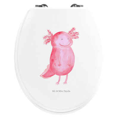 Mr. & Mrs. Panda WC-Sitz Axolotl Glücklich, Toilette, WC-Sitz, Toilettendeckel, Klodeckel, (1-St), UV-resistenter Druck