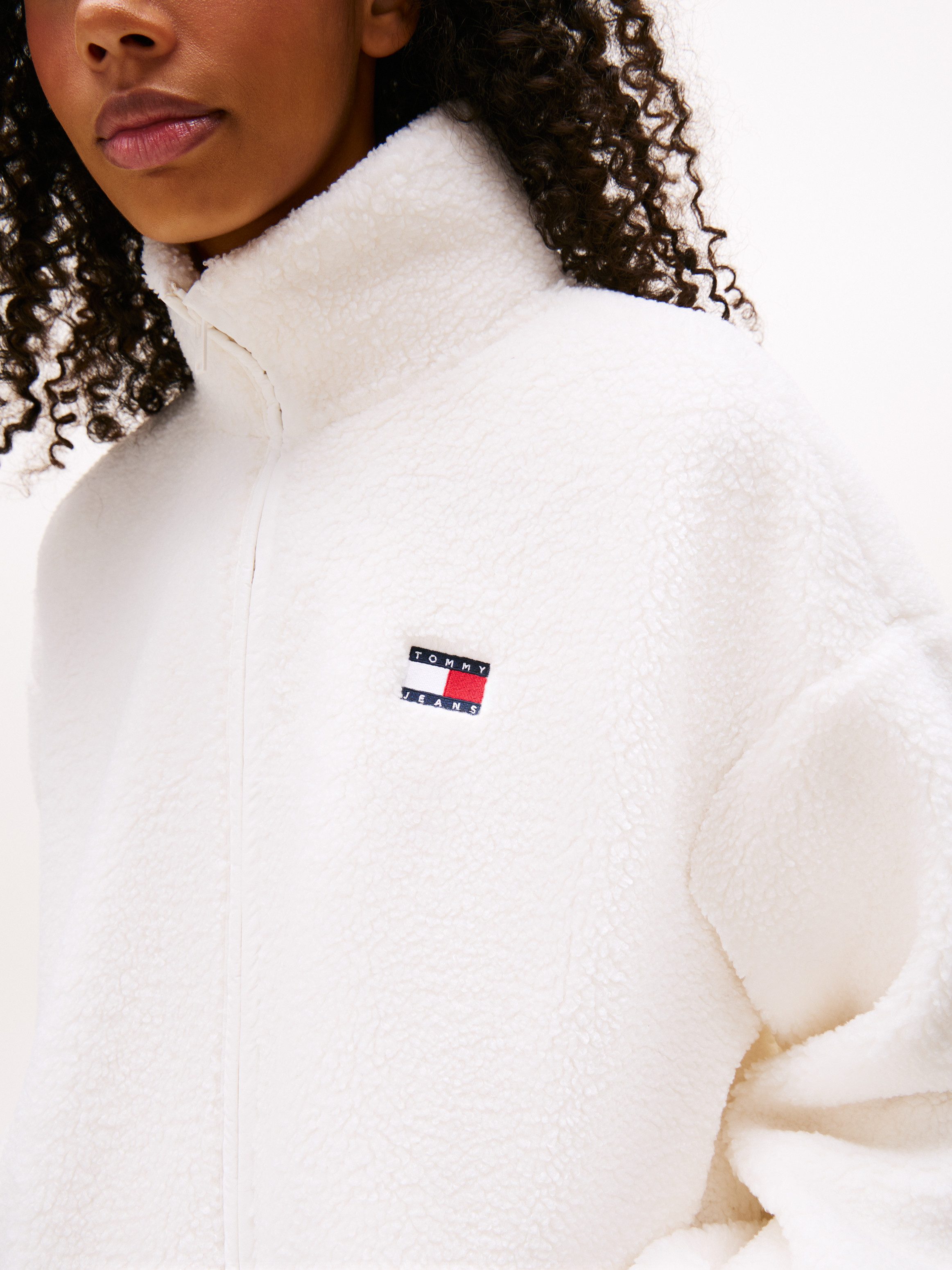 Tommy Jeans Sweatjacke TJW ZIP THROUGH BADGE TEDDY günstig online kaufen