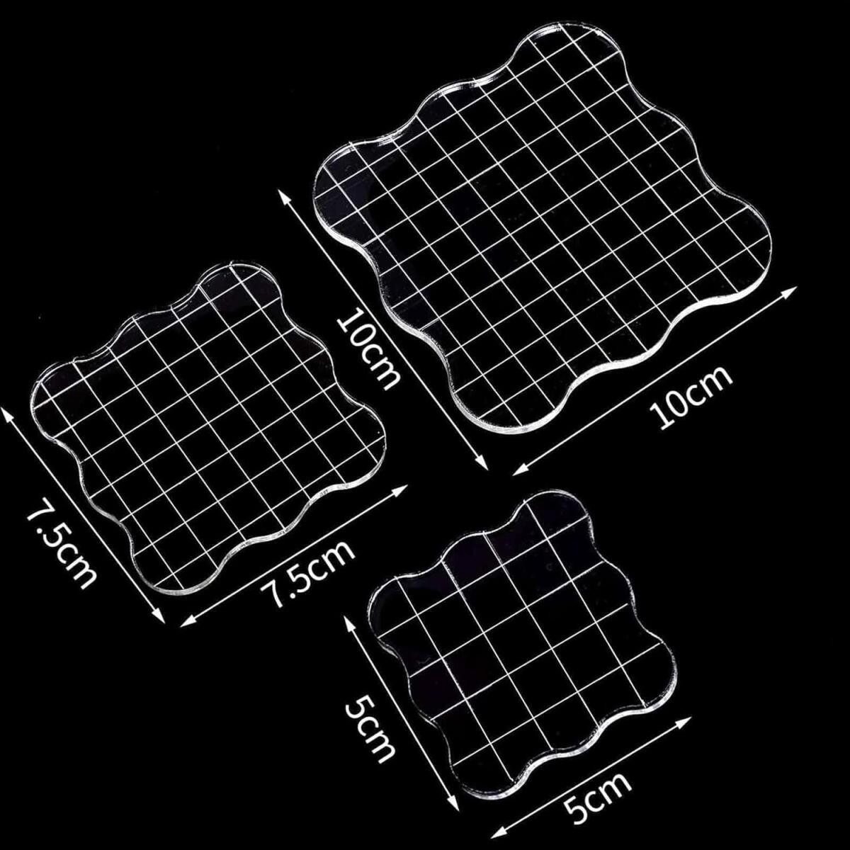 FELIXLEO Stempel Acryl Stempelblock Set 3 Stück Transparent für Scrapbooking – Bild 2 von 5