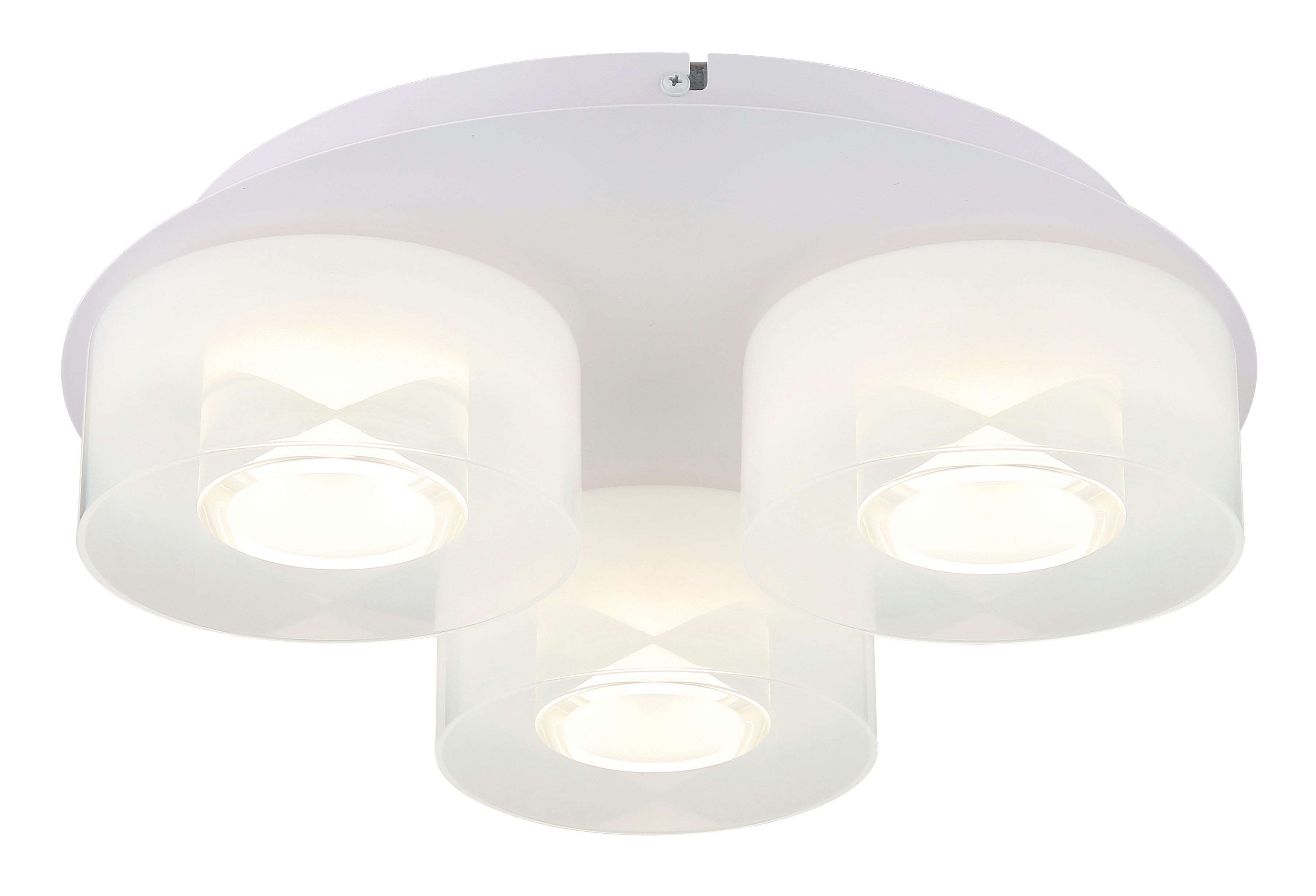 GLOBO LIGHTING LED Deckenleuchte BELINDA, LED fest integriert, Tageslichtweiß, Deckenlampe/4000K/ ø: 380mm/Wohnzimmer