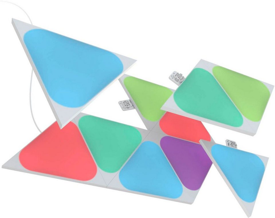 nanoleaf LED Panel Triangles, Dimmfunktion, LED fest integriert,  Farbwechsler, Kommunikation per WLAN 2,4 GHz (nicht kompatibel mit  5-GHz-Netzwerk)