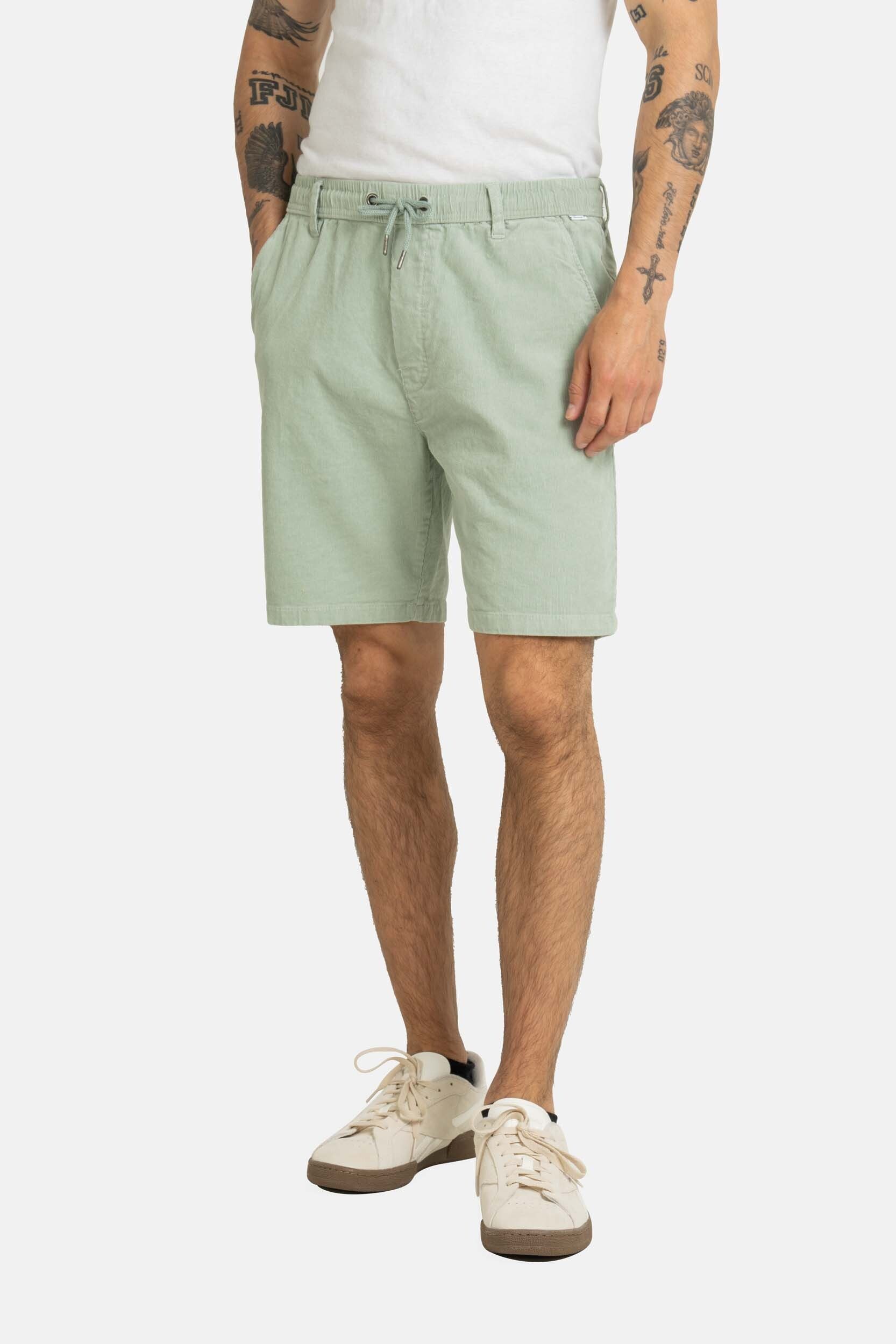 Baby Cord Aqua Grey
