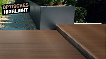 Endorphin Terrassendielen ® WPC Abschlussleisten 10er Set Braun 110cm - Gesamtlänge 11m Winkelpr, BxL: je 5.5x110.0 cm