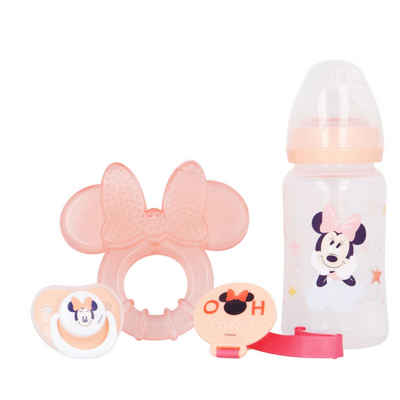 Disney Babyflasche Minnie Maus Baby Geschenkset Flasche Schnuller Halter Beißring
