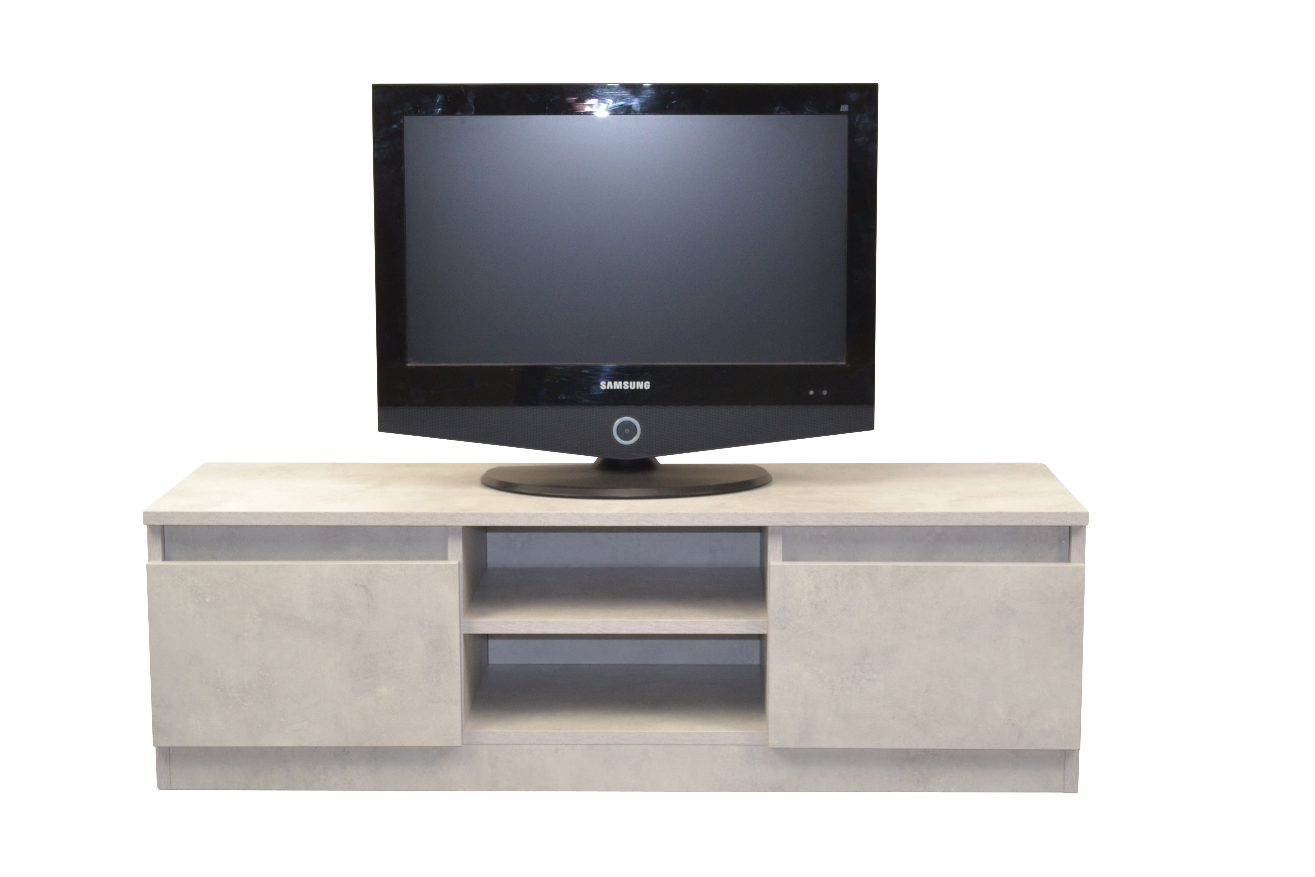 moebel-direkt-online TV-Rack Heike (Breite 120 cm, Mit Klapptüren), Breite 120 cm Marmor-Nachbildung, hell