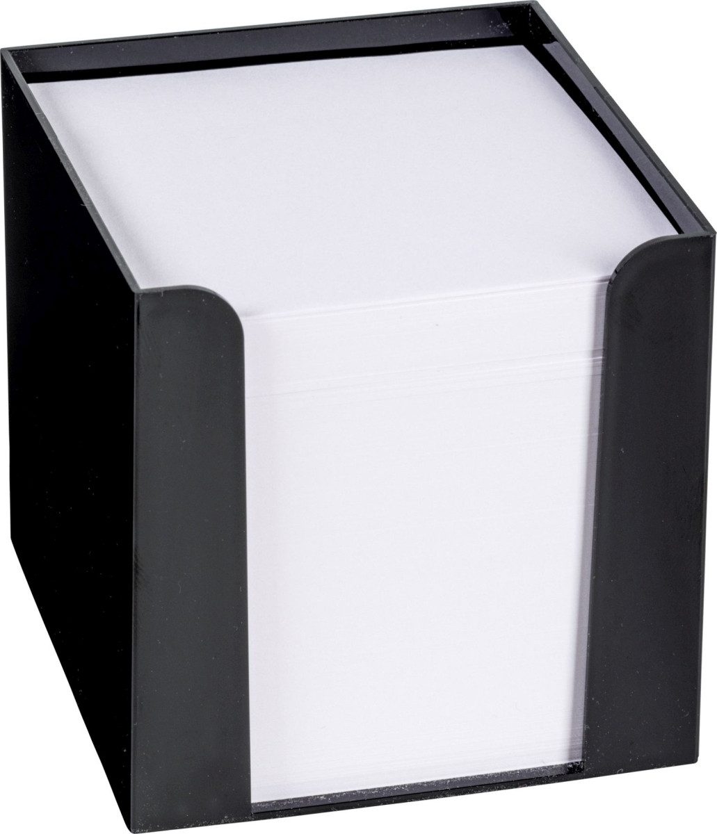 Notizzettel Zettelbox 9,5x9,5x9,5cm schwarz