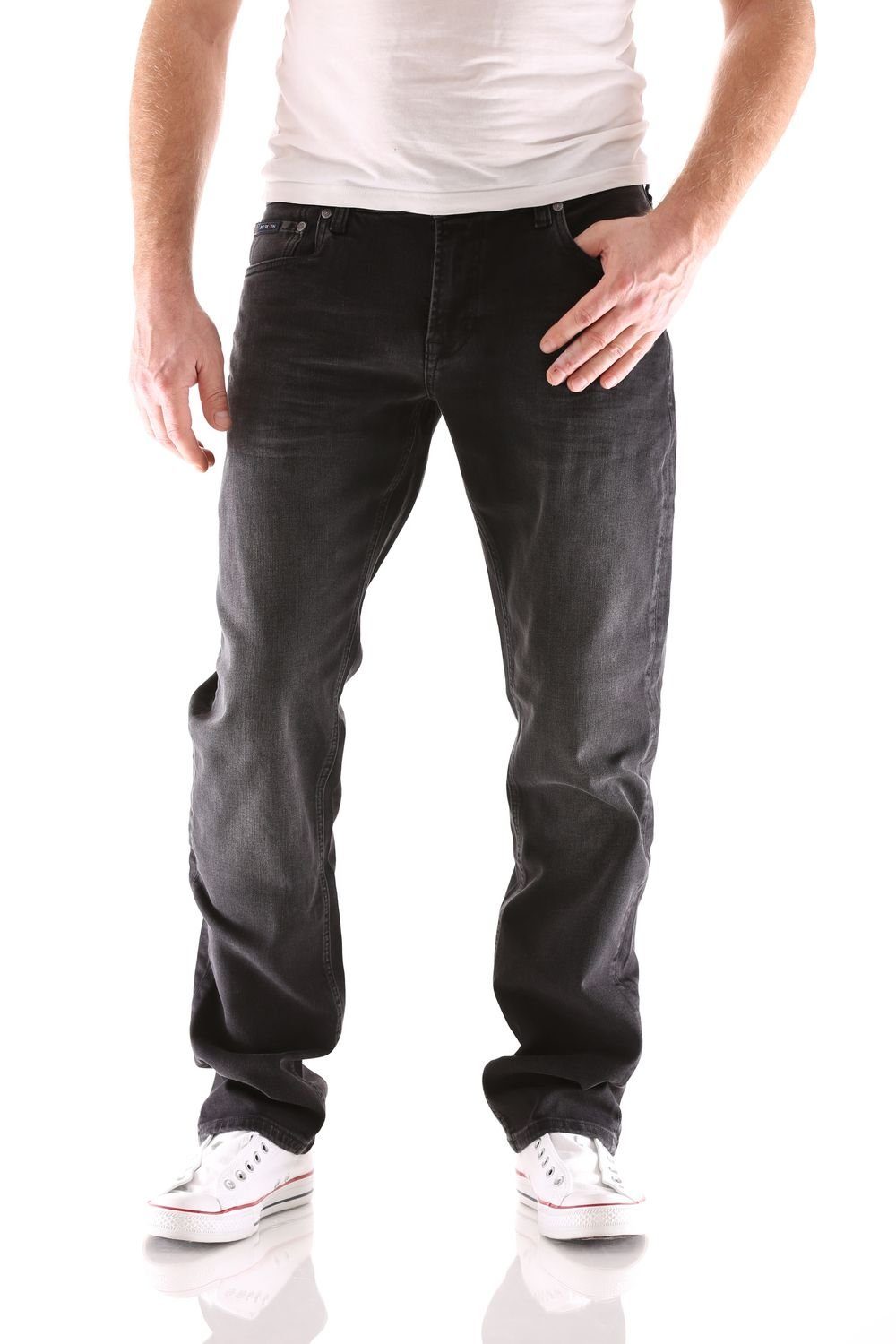 Big Seven Regular-fit-Jeans Big Seven Stanley Black Wash Regular Herren Jeans
