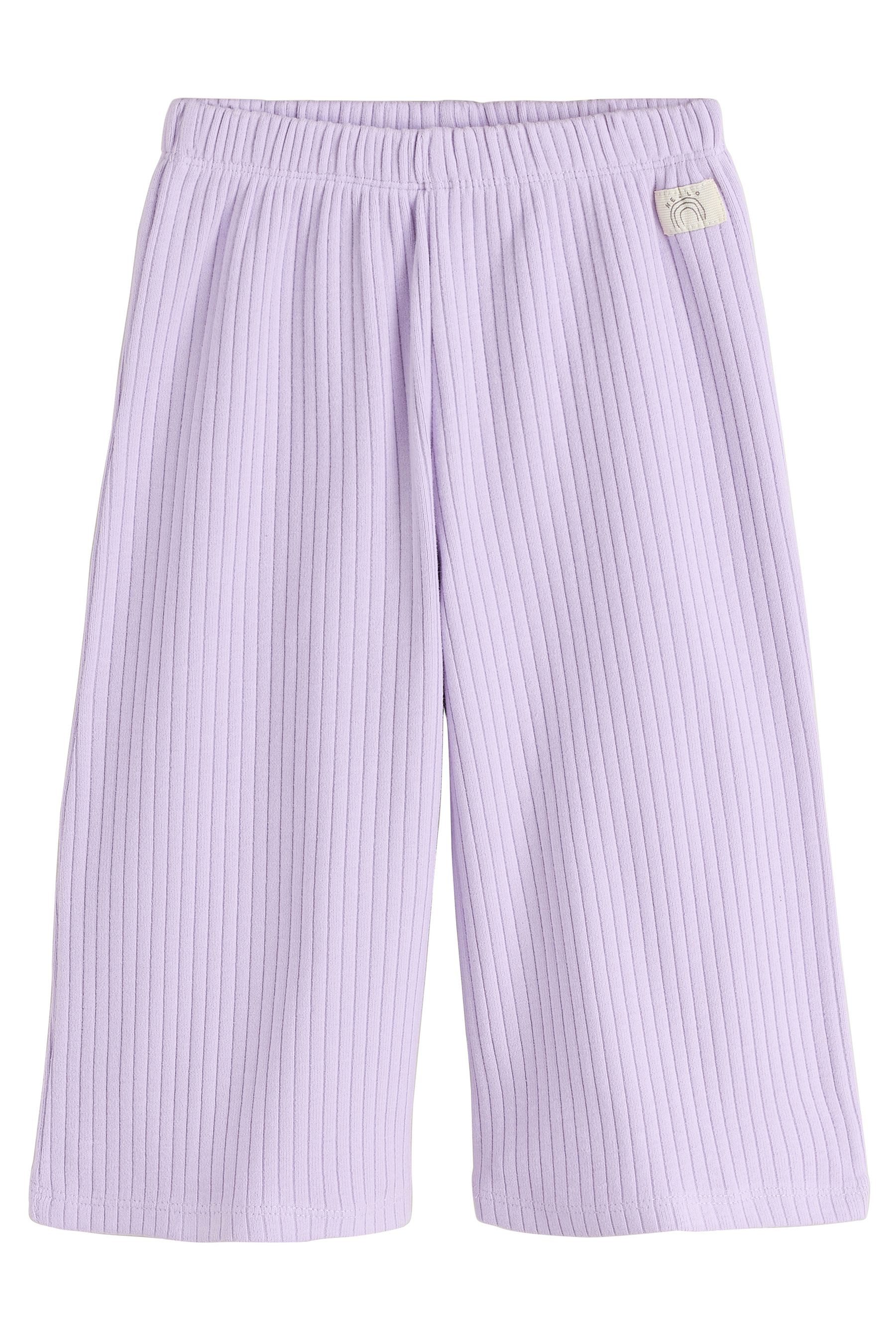 Next Leggings Gerippte Hosen mit weitem Bein, 3er-Pack (3-tlg) – Bild 5 von 5