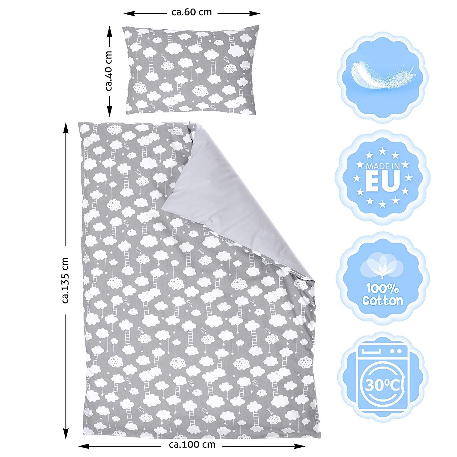 Amilian Bettwäsche Bettbezug 100 x 135 günstig online kaufen