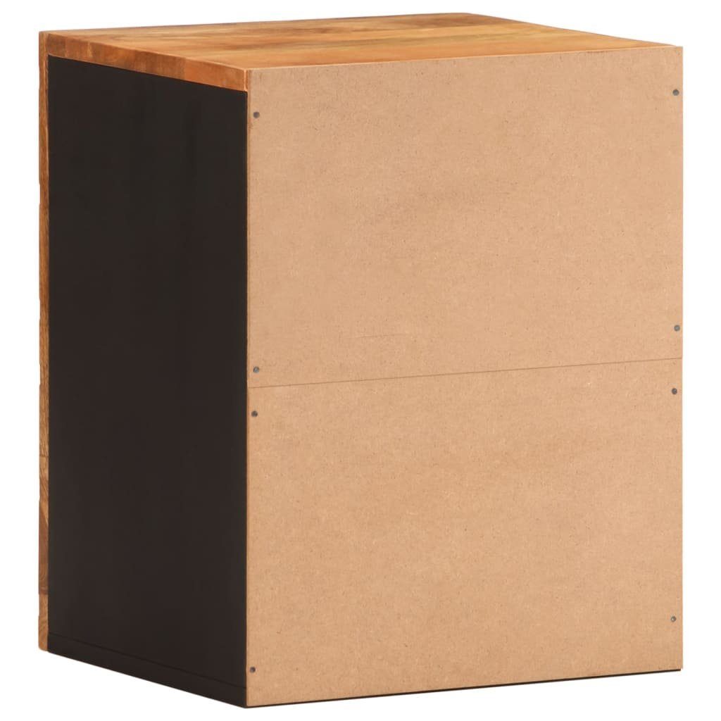 Braun Badezimmerspiegelschrank Wand-Badschrank Schwarz Massivholz Mango (1-St) vidaXL und