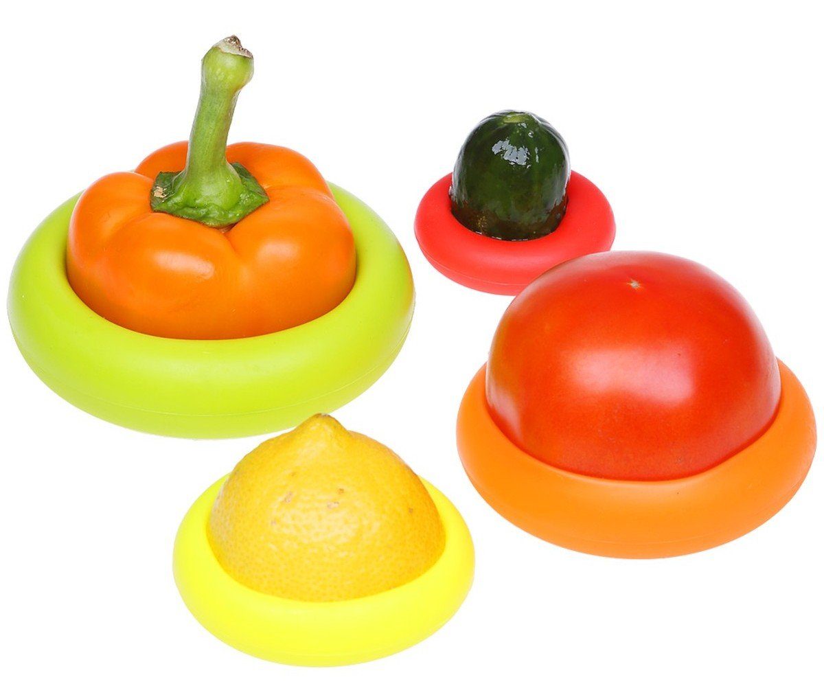 Luna24 simply great ideas... Frischhaltedeckel Frischhalte-Wunder, Silikon, Frischhaltedeckel, 4tlg., (4-tlg), Gemüse frisch halten