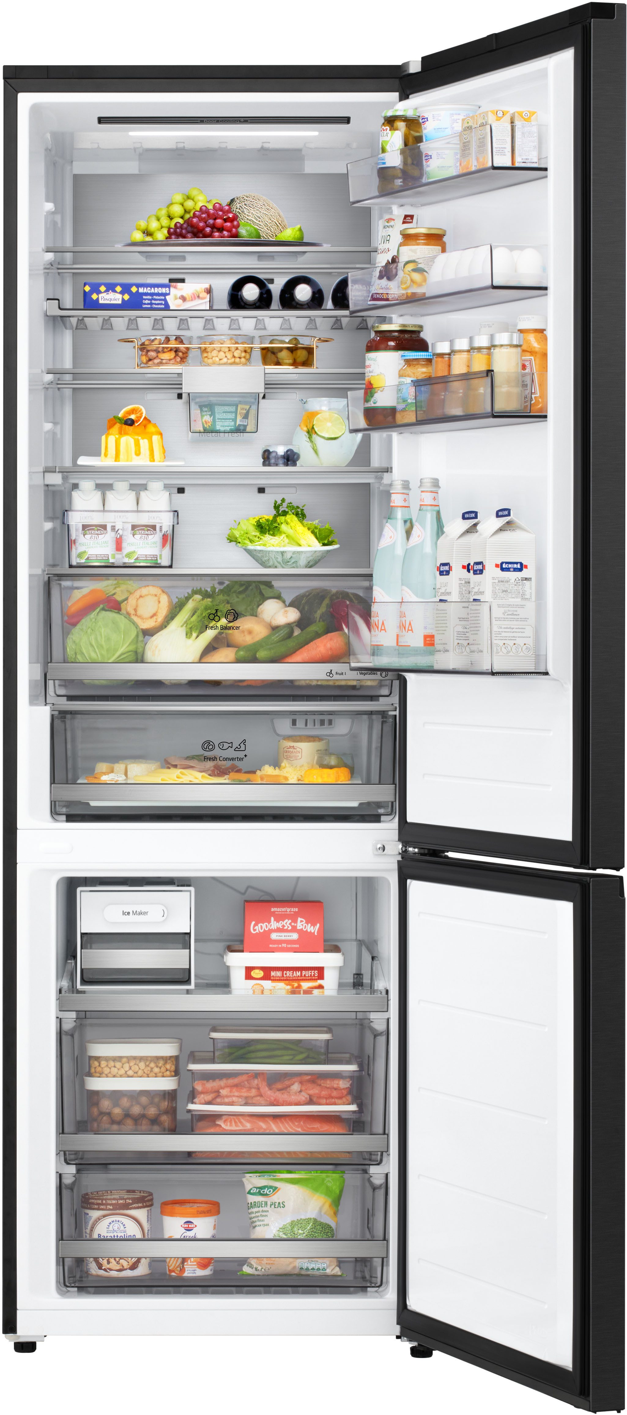 LG Kühl-/Gefrierkombination Serie 7 GBBW726AEV, 203 cm hoch, 69,7 cm breit, Vollintegrierbarer Kühlschrank dank frontaler Luftzufuhr und Abluft