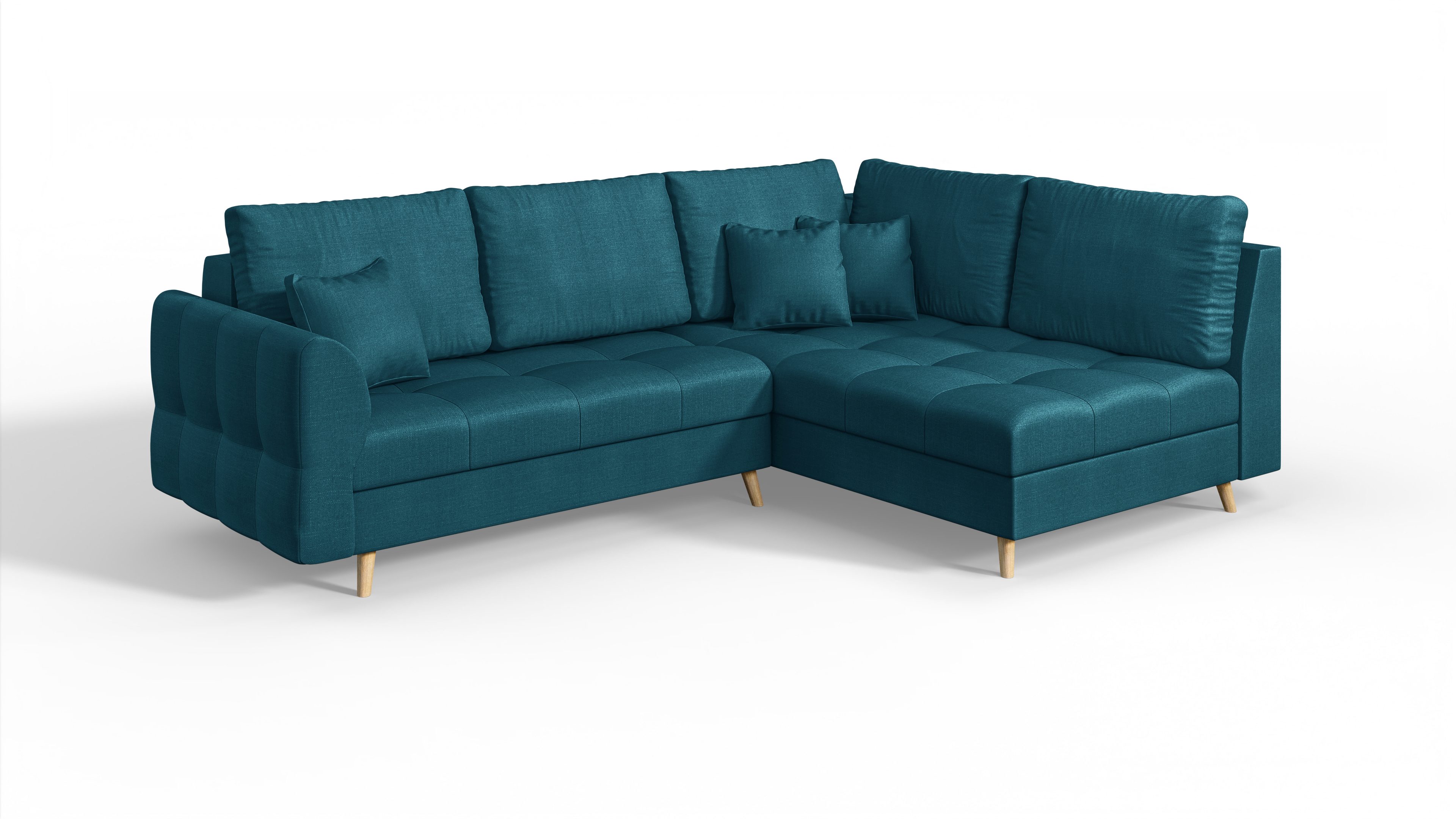 S-Style Möbel Ecksofa Cuba mit Holzfüßen günstig online kaufen