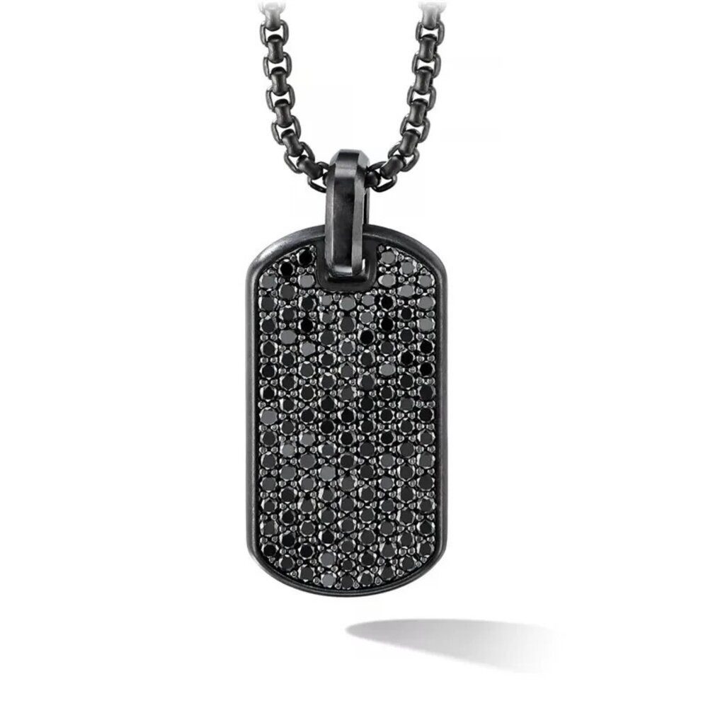 ROUGEMONT Kette mit Anhänger Massive Trend Halskette Dog Tag Herren Accessoire 60cm