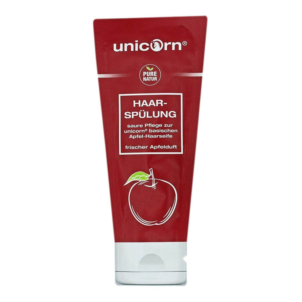 unicorn Haarseife Apfel - Haarspülung saure Pflege Sachet 10ml