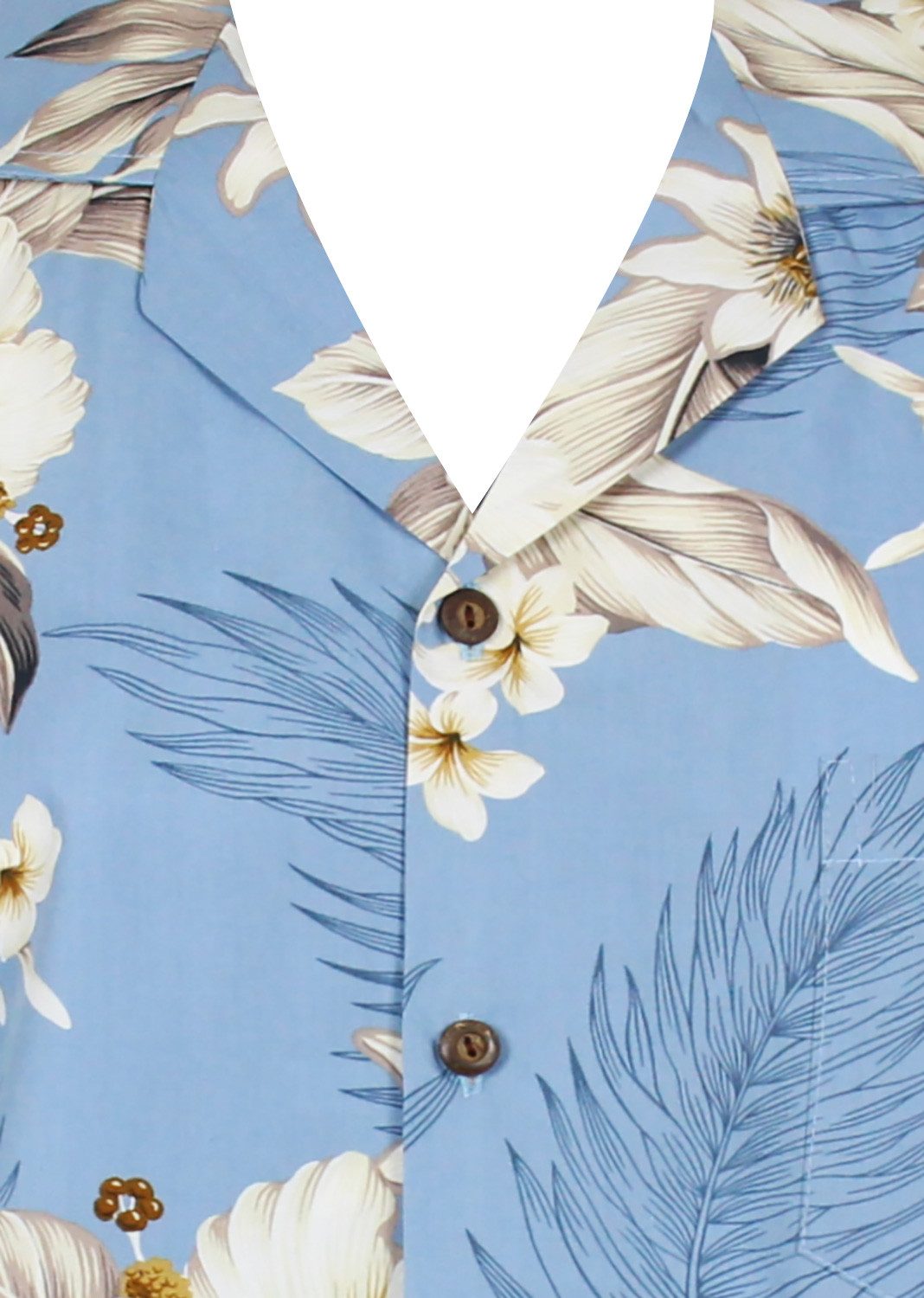 Pacific Legend Hawaiihemd Enzian Original Hawaiihemd mit 100% Kokosnuss-Knö günstig online kaufen