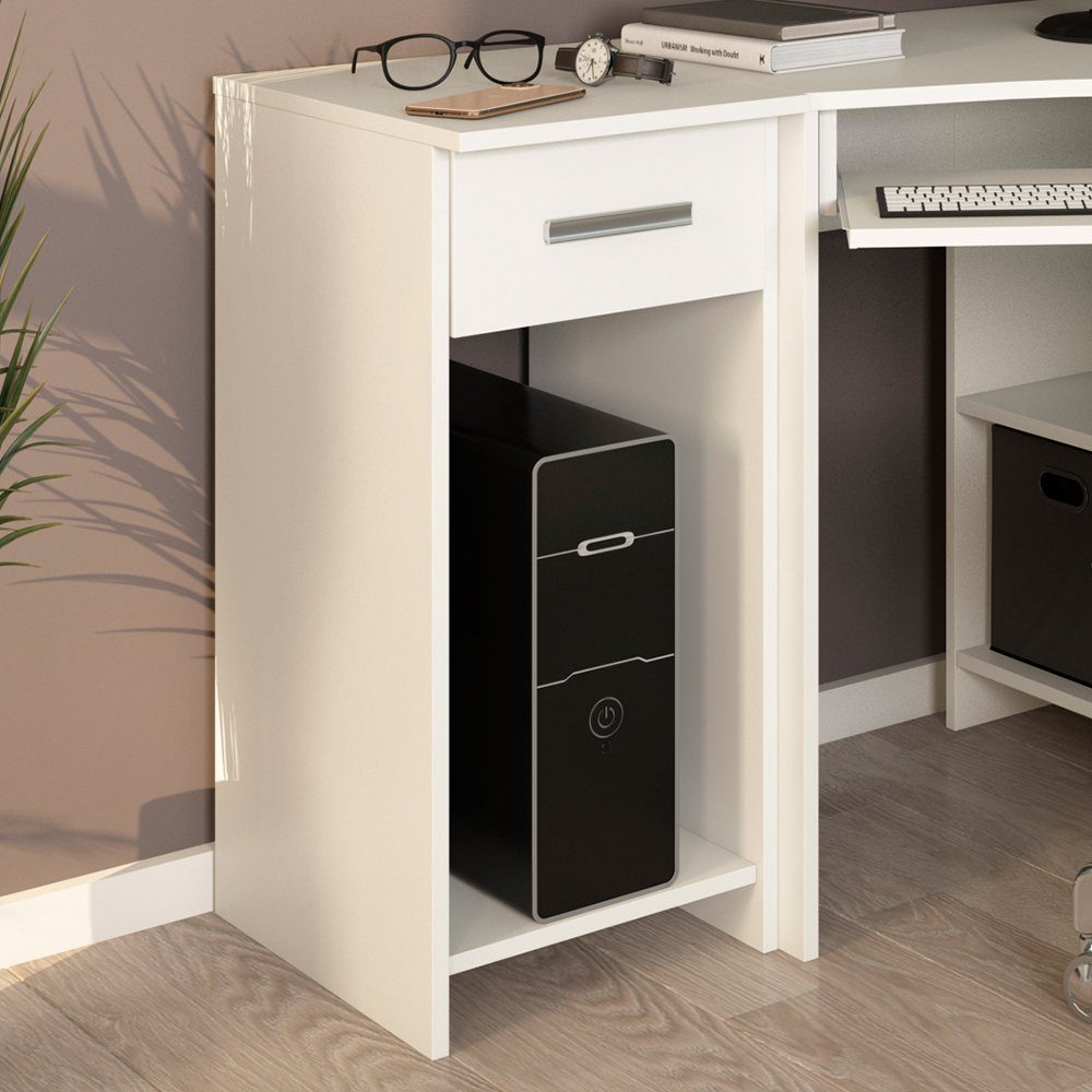 Vicco PC-Schrank Odin, Weiß, 35.1 x 45 cm (1 St) günstig online kaufen