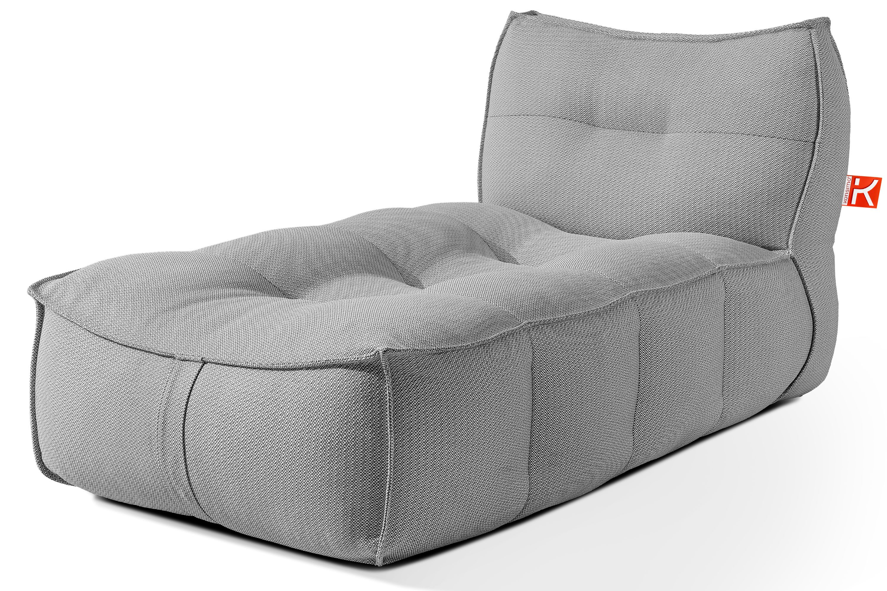 KONSIMO® Gartenliege LOVIA Sonnenliege, Gartenmöbel, Relaxsessel, Premiumqualität aus EU, wetterbeständig, rutschfeste Unterseite, ultra-robuste Griffe, hochwertiger Sitzkomfort, mit integrierter Schutzhülle