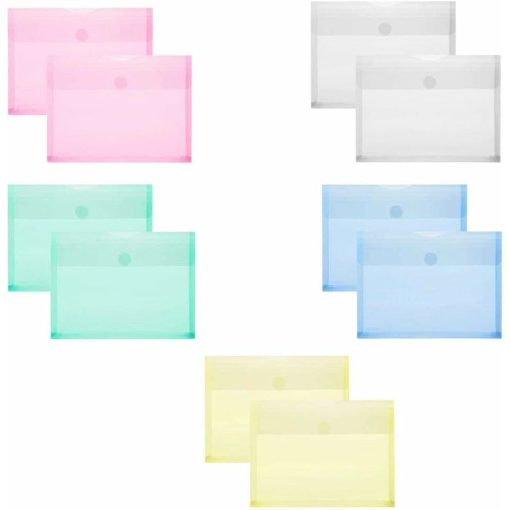 FOLDERSYS Fächermappe 10 Dokumententaschen DIN A5 farbsortiert glatt 0,20 m günstig online kaufen