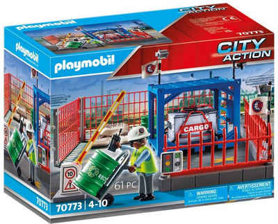 Playmobil® Konstruktions-Spielset »Frachtlager (70773), City Action«, (61 St), Made in Germany