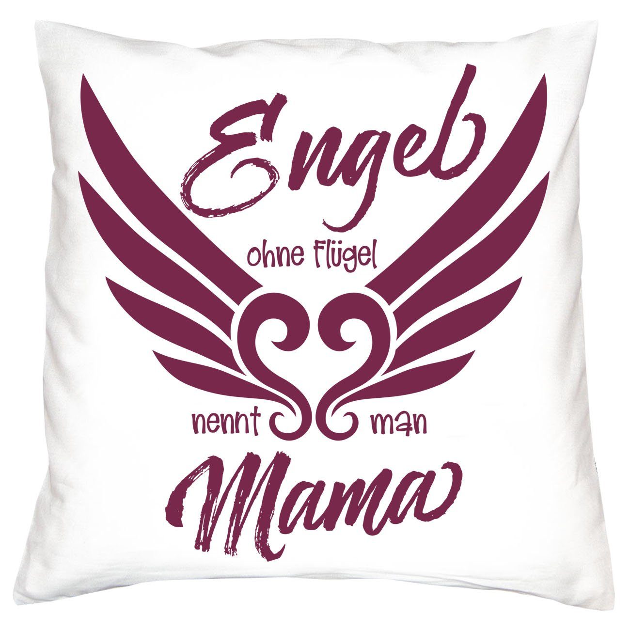 Sleep, Mütter Sprüche Kissen nennt ohne Mama Geschenke man Socken Dekokissen Flügel & für Engel Soreso® weiss Geschenkidee