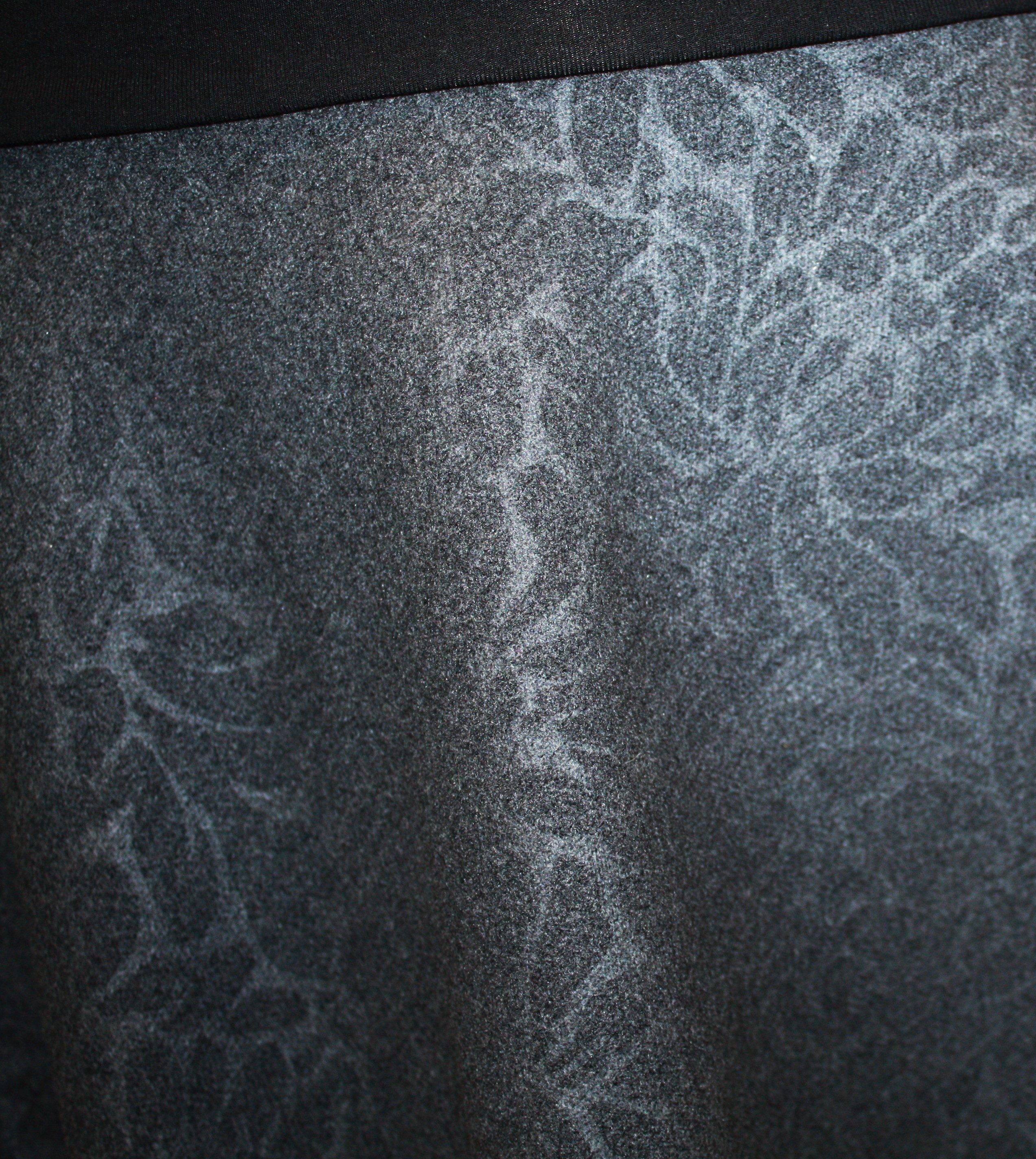 dunkle design A-Linien-Rock Wolle Loden Schwarz Weinrot Grau 57cm elastisch günstig online kaufen