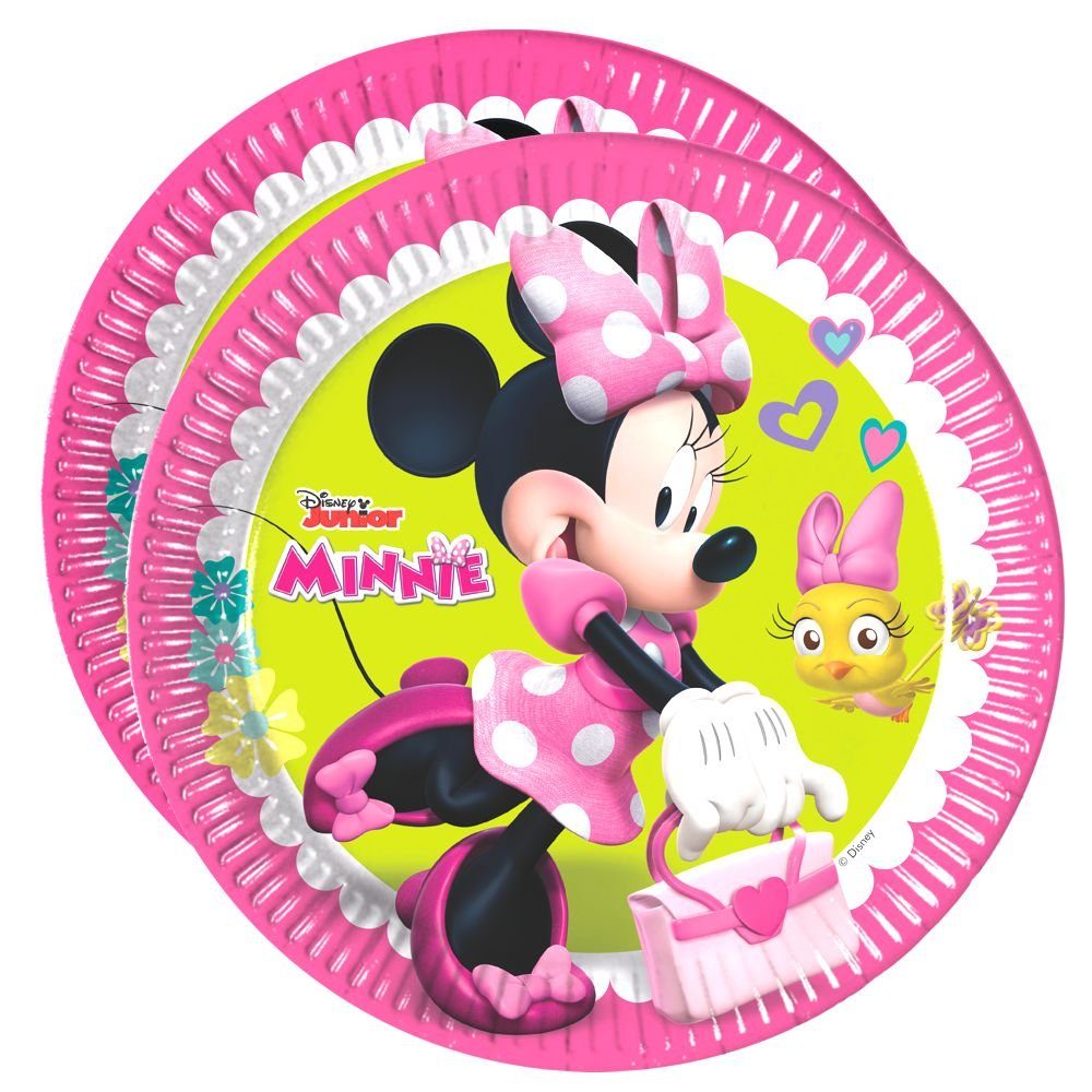 Disney Minnie Mouse Einwegteller Minnie Stück Mouse Kinder Maus Party-Teller 8 Disney Geburtstag cm 23