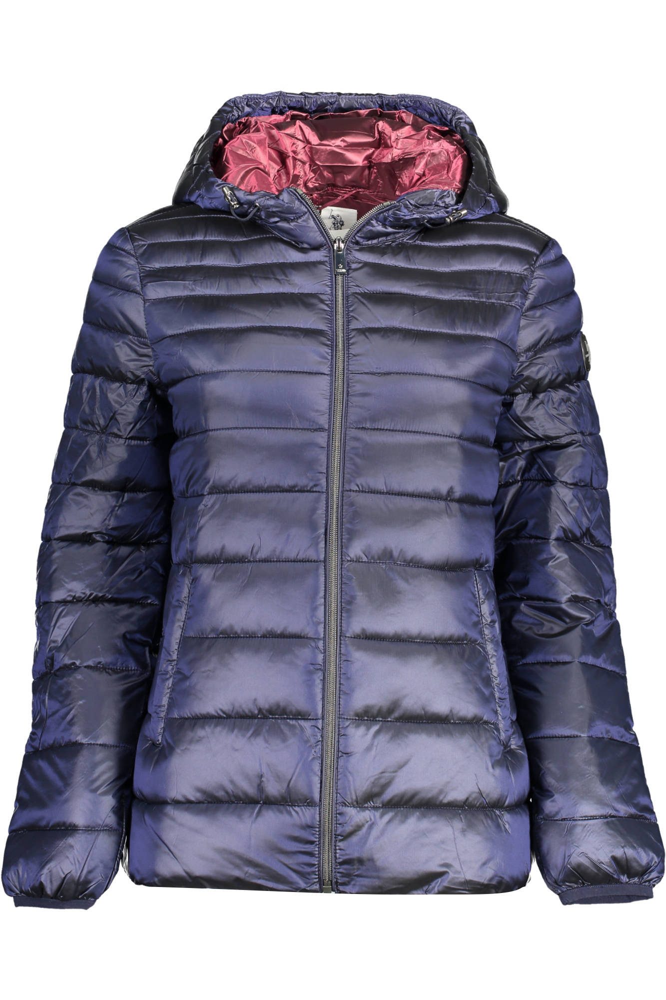 U.S. Polo Outdoorjacke Blaue Damen-Kapuzenjacke mit Applikation - Komfort & Stil vereint